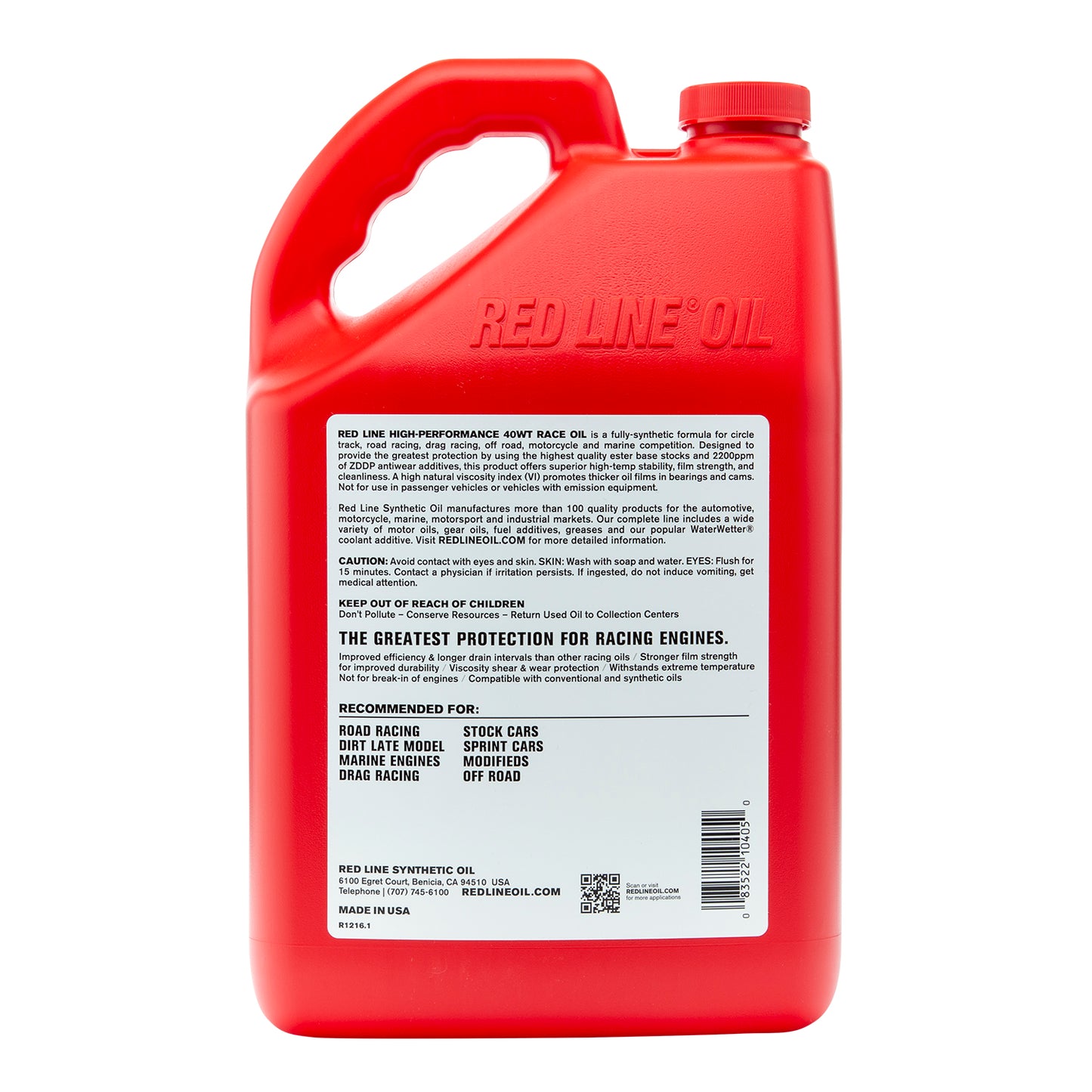 RedLine: 40WT Race Oil - gallon