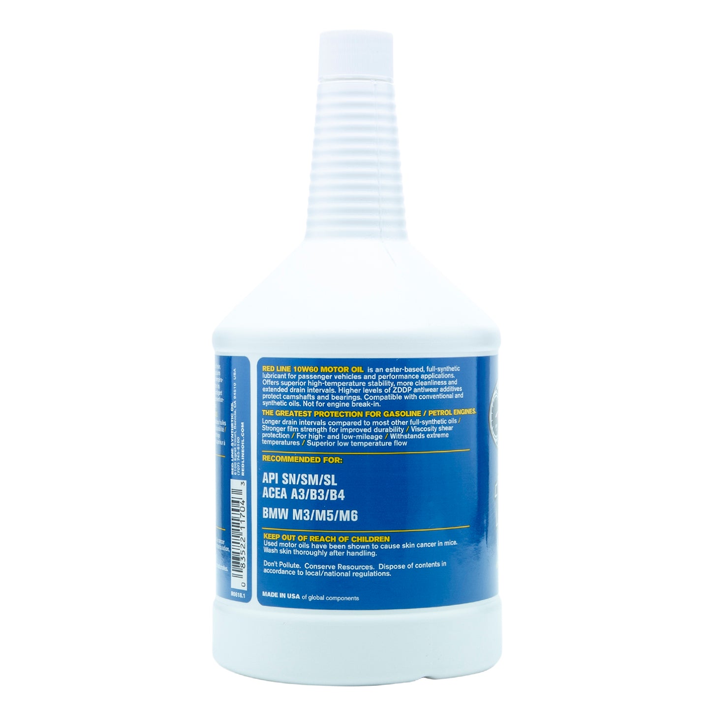 RedLine: 10W60 Motor Oil - quart