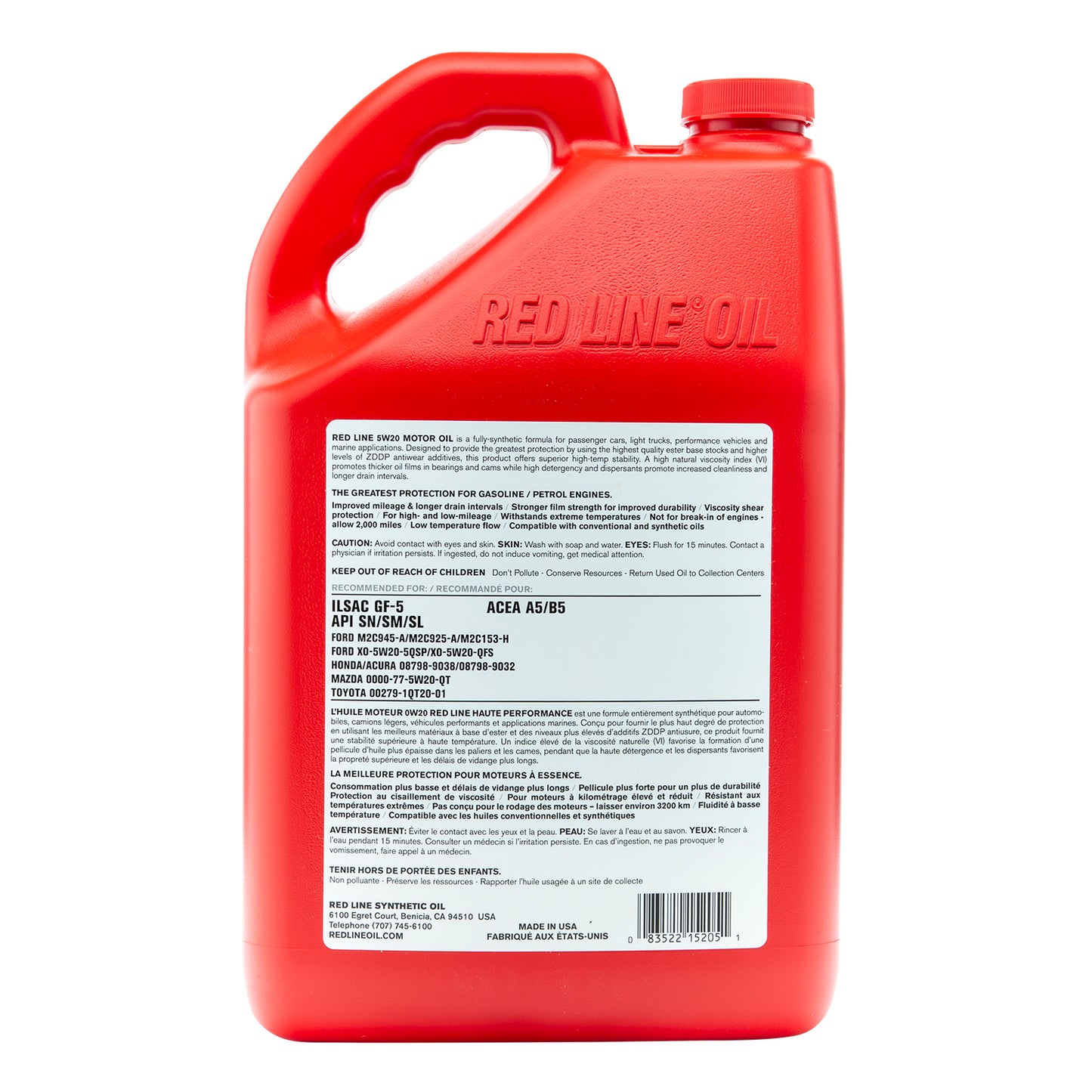 RedLine: 5W20 Motor Oil - gallon
