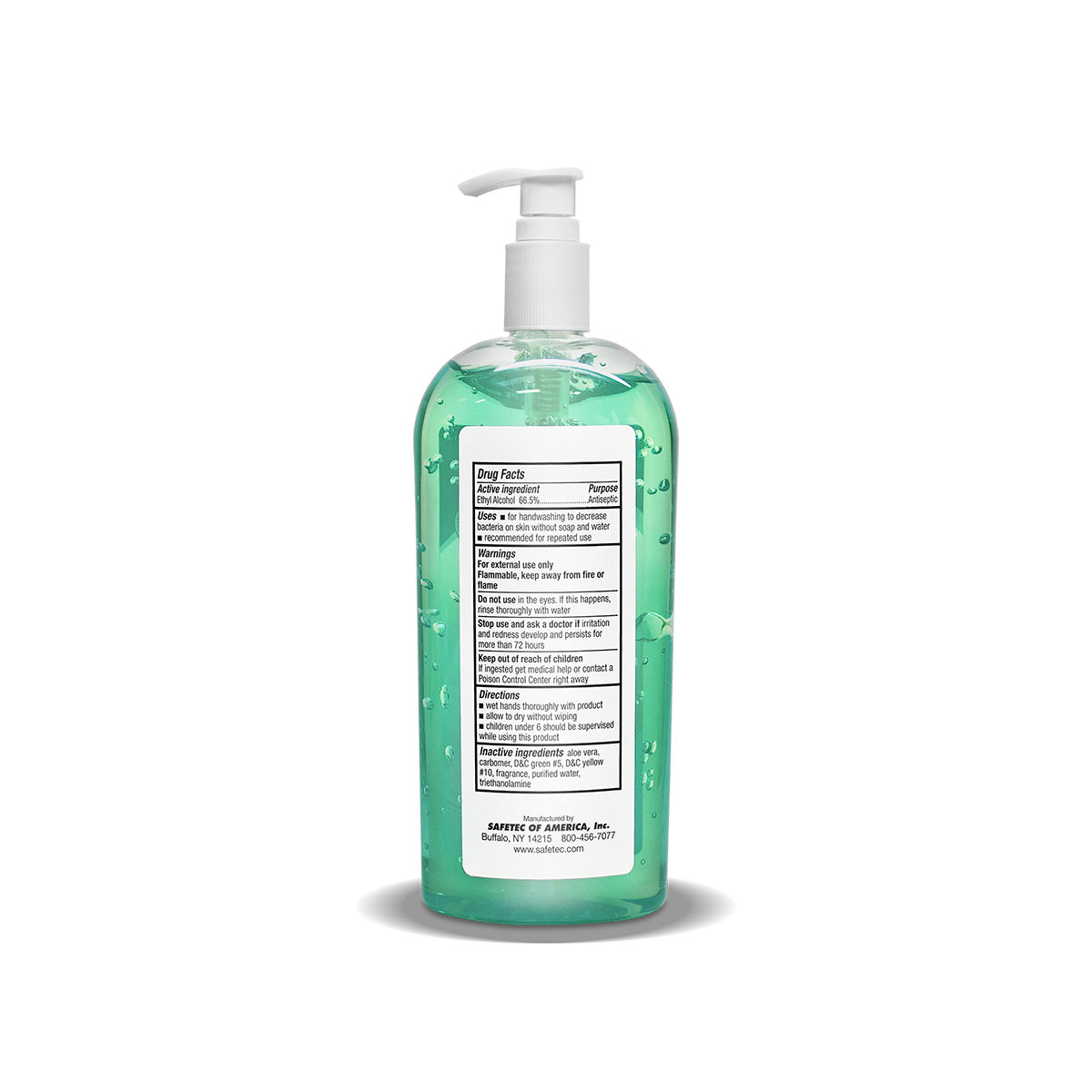 SafeTec - Hand Sanitizer (Fresh Scent) Pump Bottle - 16oz.