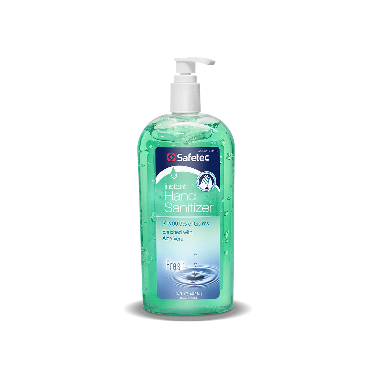 SafeTec - Hand Sanitizer (Fresh Scent) Pump Bottle - 16oz.