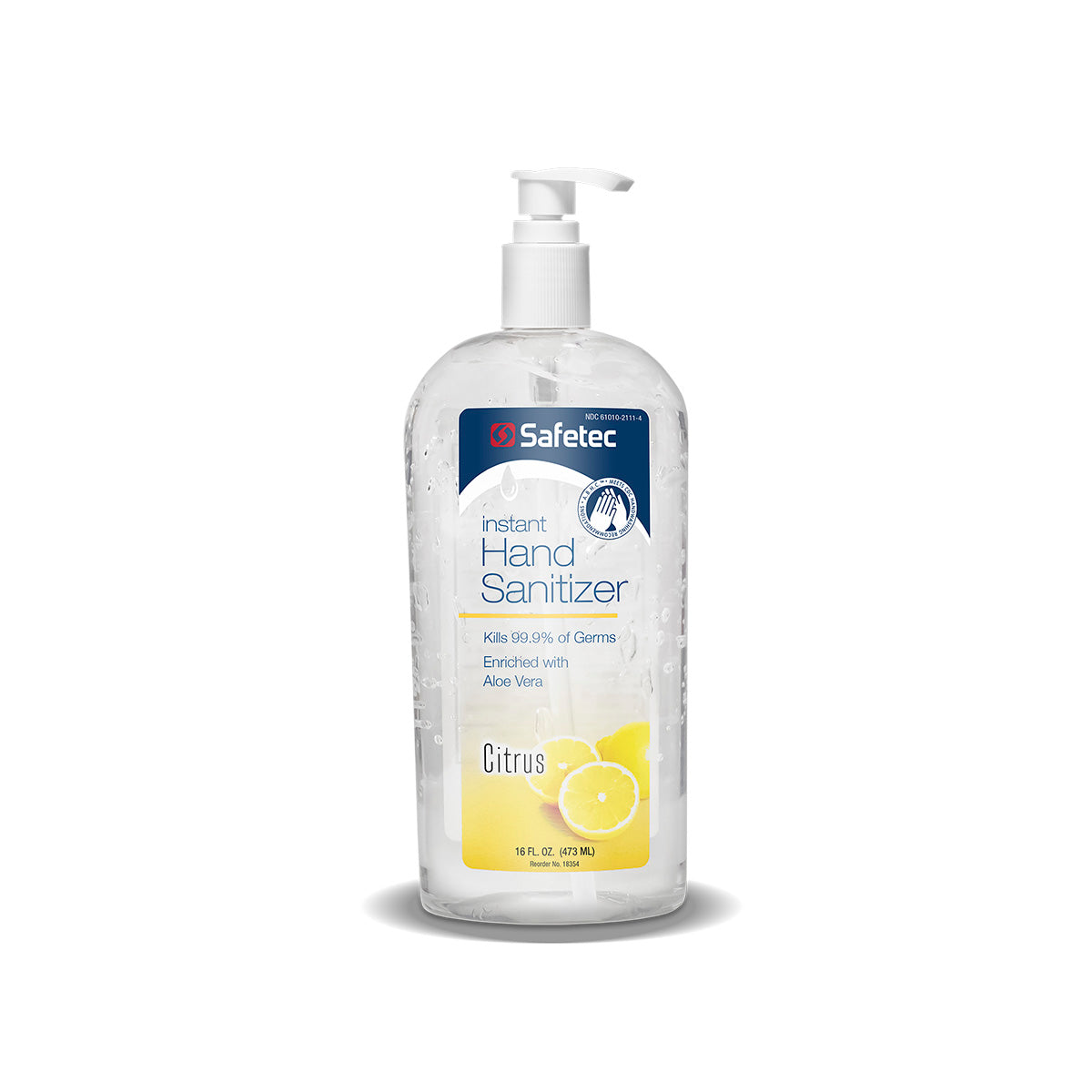 SafeTec - Hand Sanitizer (Citrus) Pump Bottle - 16oz.