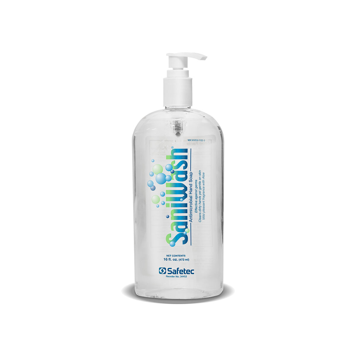 SafeTec - SaniWash® Antimicrobial Hand Soap - 16oz. Pump Bottle