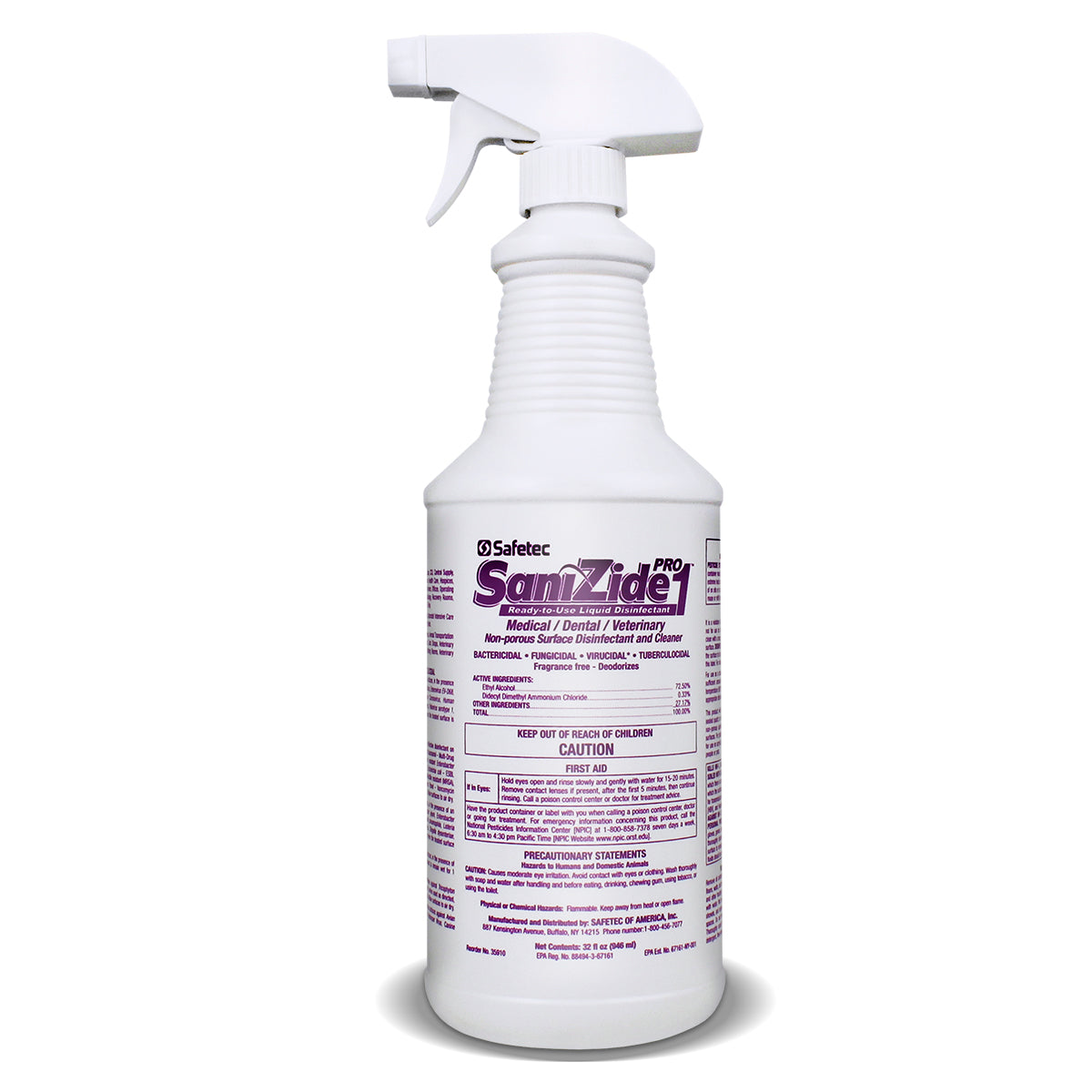 SafeTec  - SaniZide Pro 1® Surface Disinfectant Spray - 32oz.