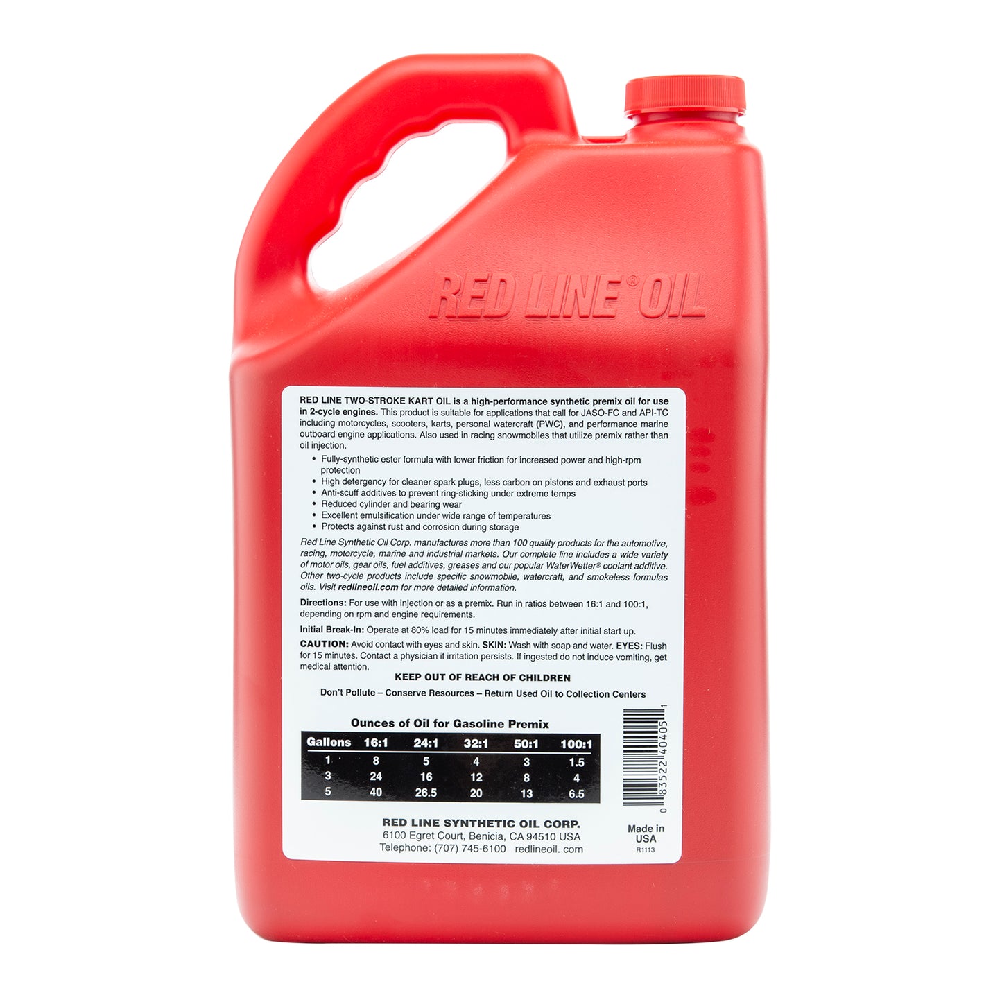 RedLine: Two-Cycle Kart Oil - gallon