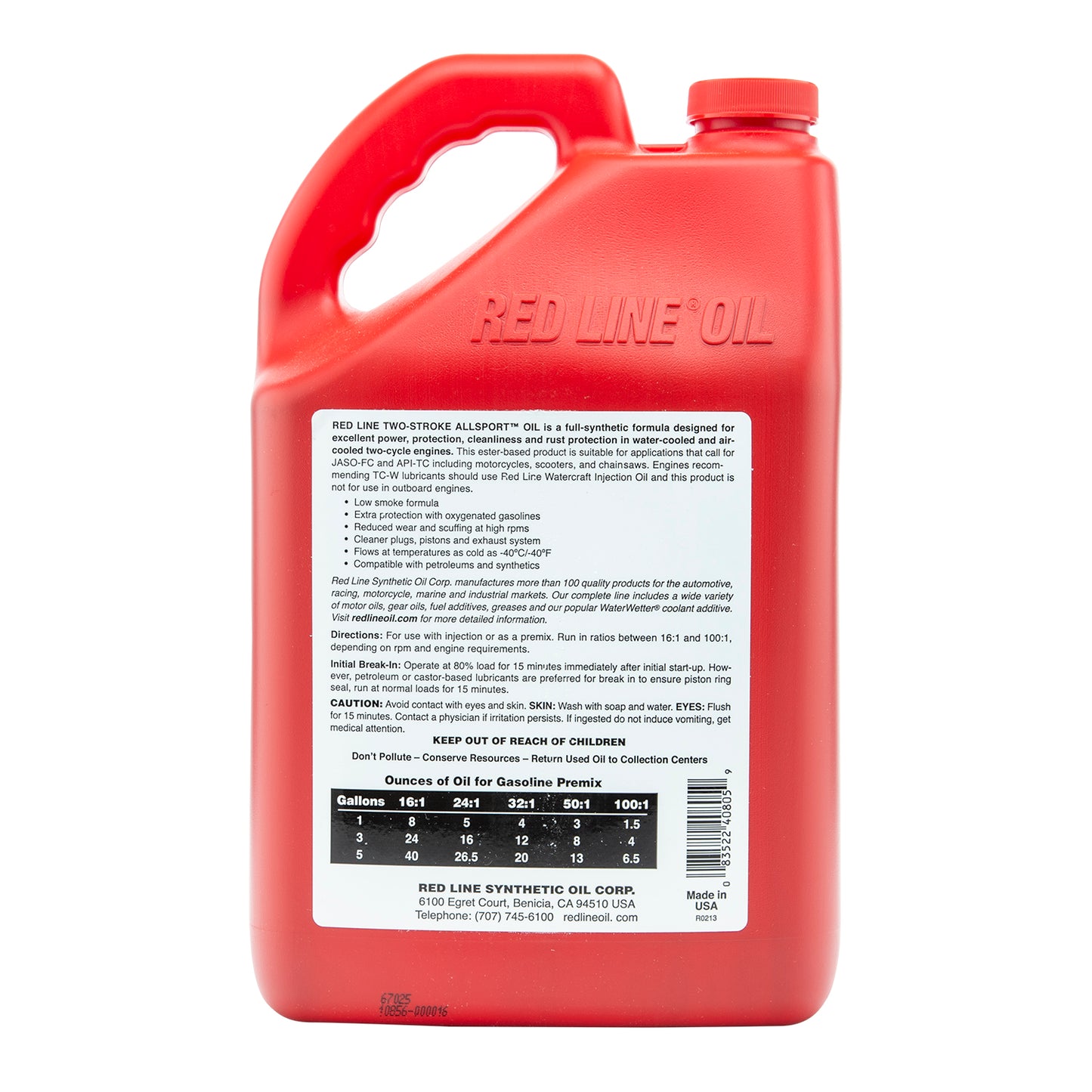 RedLine: Two-Stroke AllSport Oil - gallon