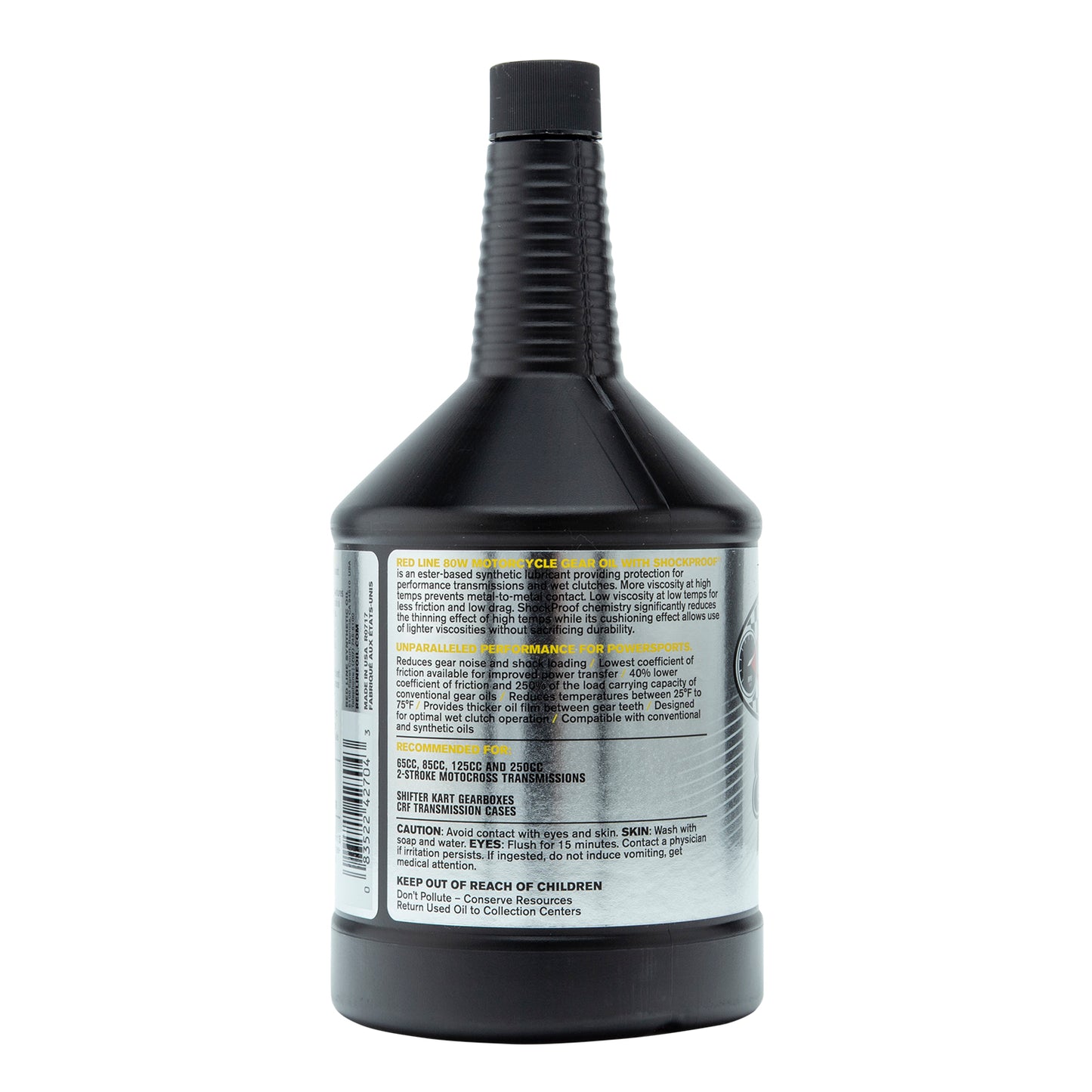 RedLine: 80W Motorcycle Gear Oil with Shockproof