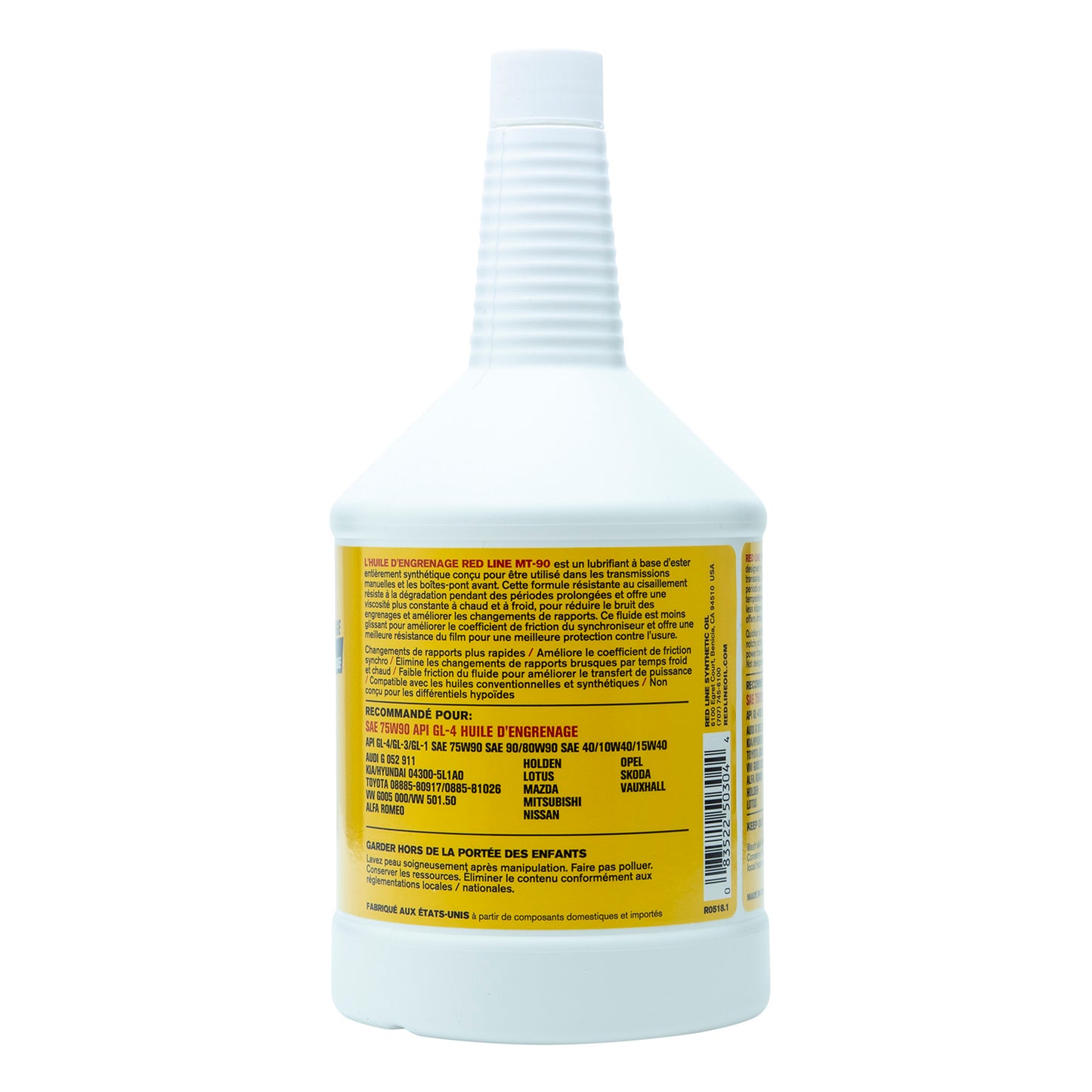 RedLine: , MT-90 75W90 GL-4 - quart