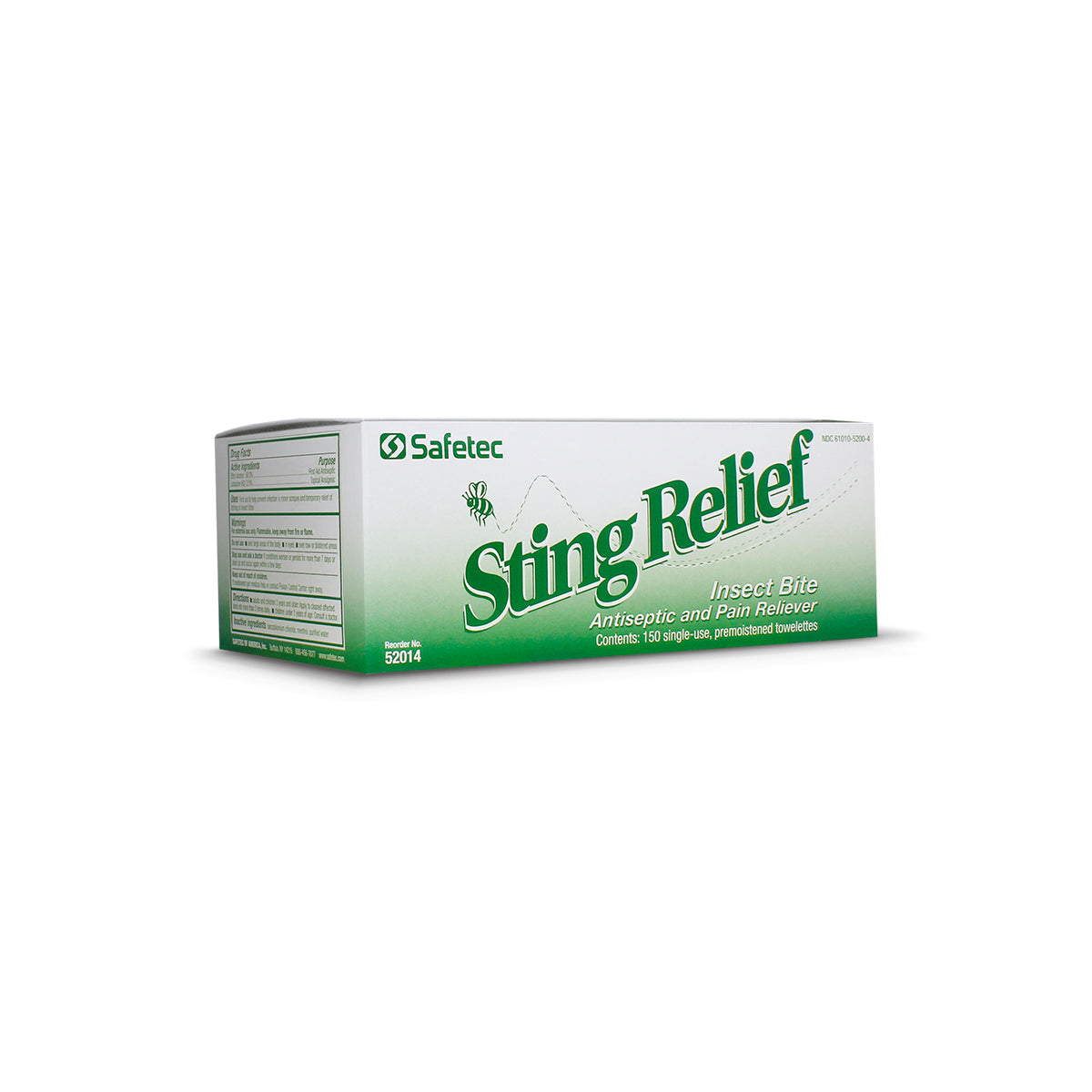 SafeTec - Sting Relief Wipes - 50ct