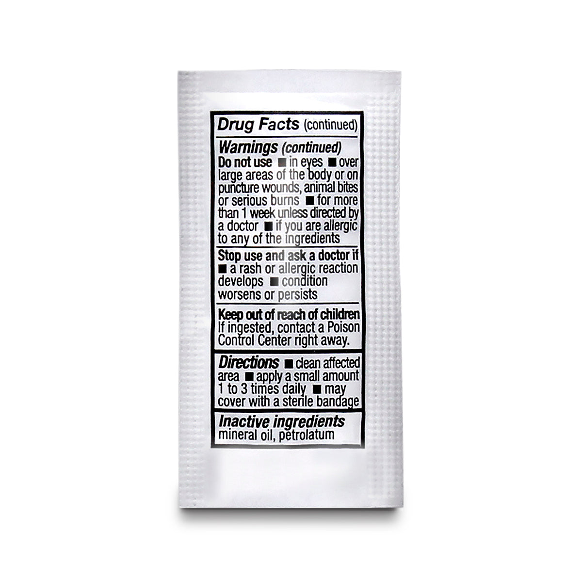 SafeTec - Single Antibiotic Ointment (Bacitracin)- .9g pouch