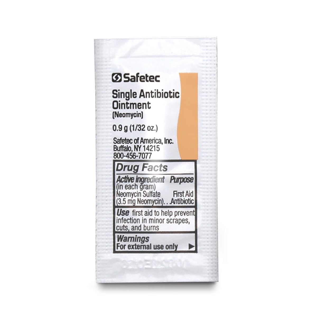 SafeTec - Single Antibiotic Ointment (Neomycin) - 0.9g pouch