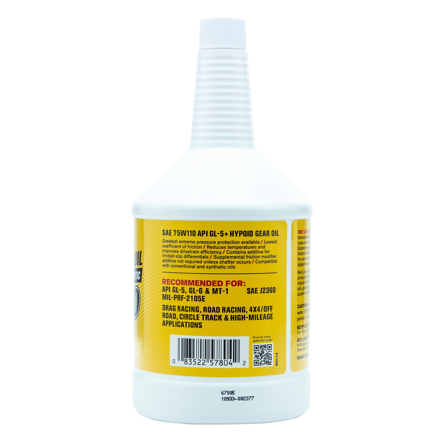 RedLine: 75W110 GL-5 Gear Oil