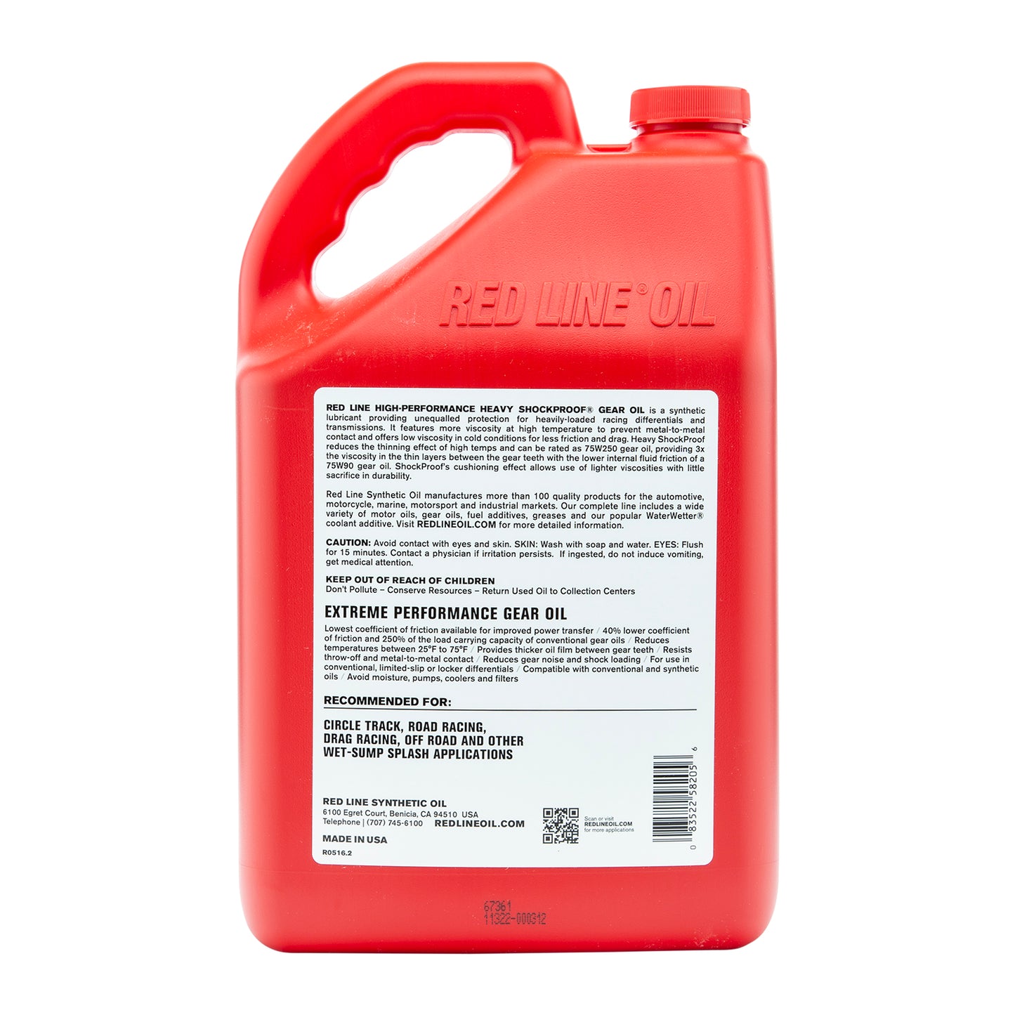 RedLine: Heavy ShockProof Gear Oil - gallon