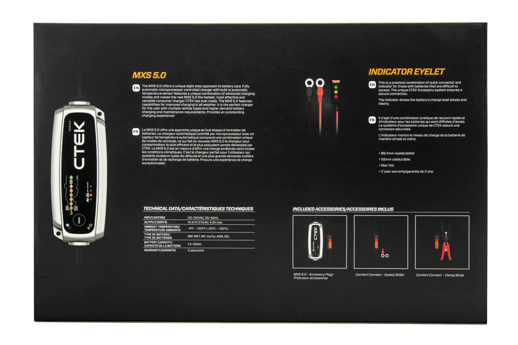 CTEK MXS 5.0 BATTERY CARE KIT