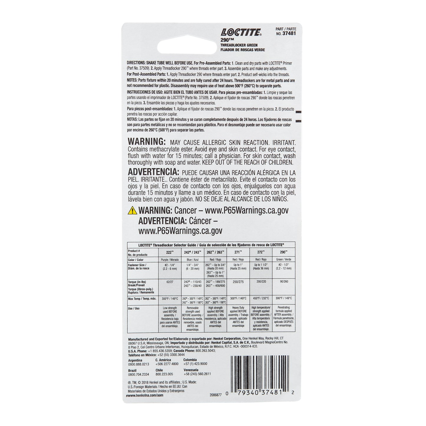 Loctite Wicking Grade Threadlocker 290™ - Penetrating/Green - 36 ML