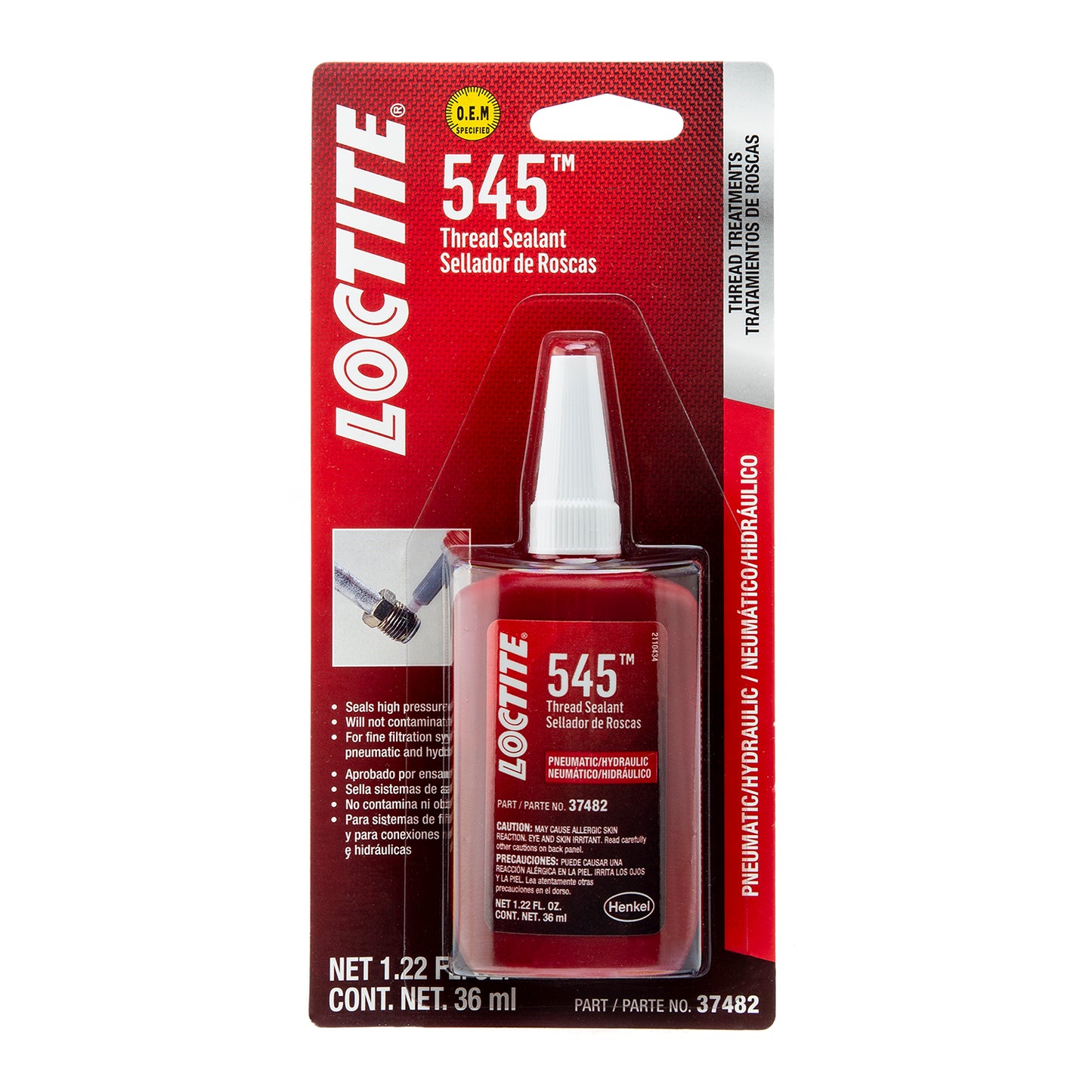 Loctite Thread Sealant 545™ - Pneumatic/Hydraulic - 36 ML