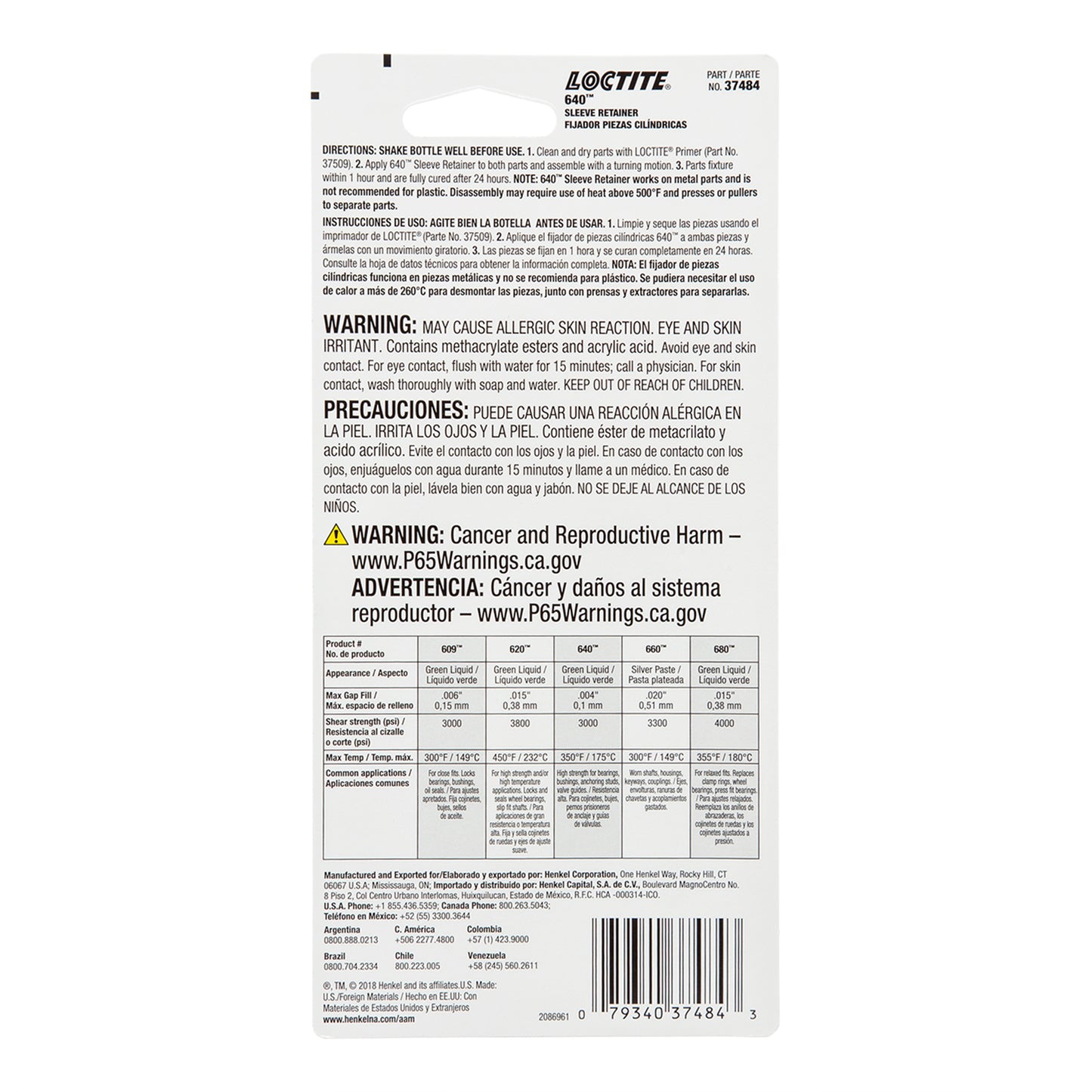 Loctite Sleeve Retainer 640™ - High Strength - 36 ML