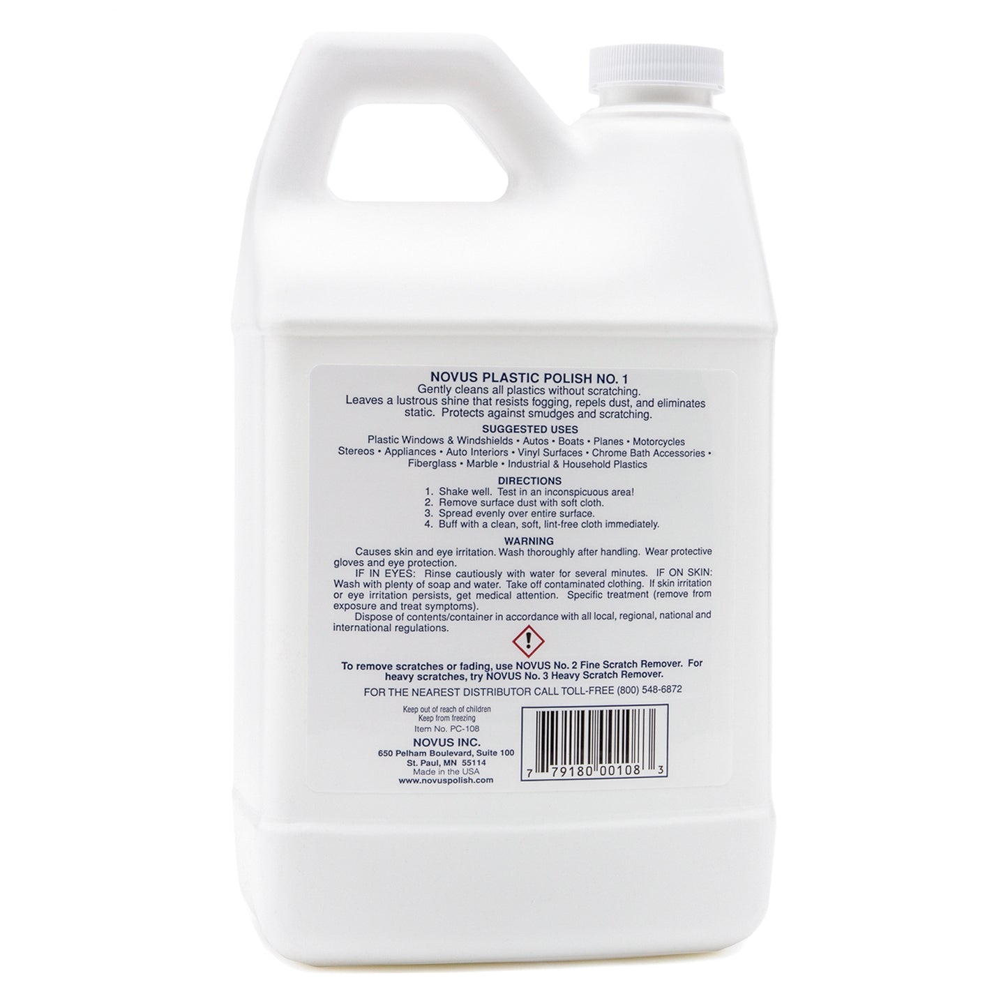 Novus - Plastic Clean and Shine - 64oz.