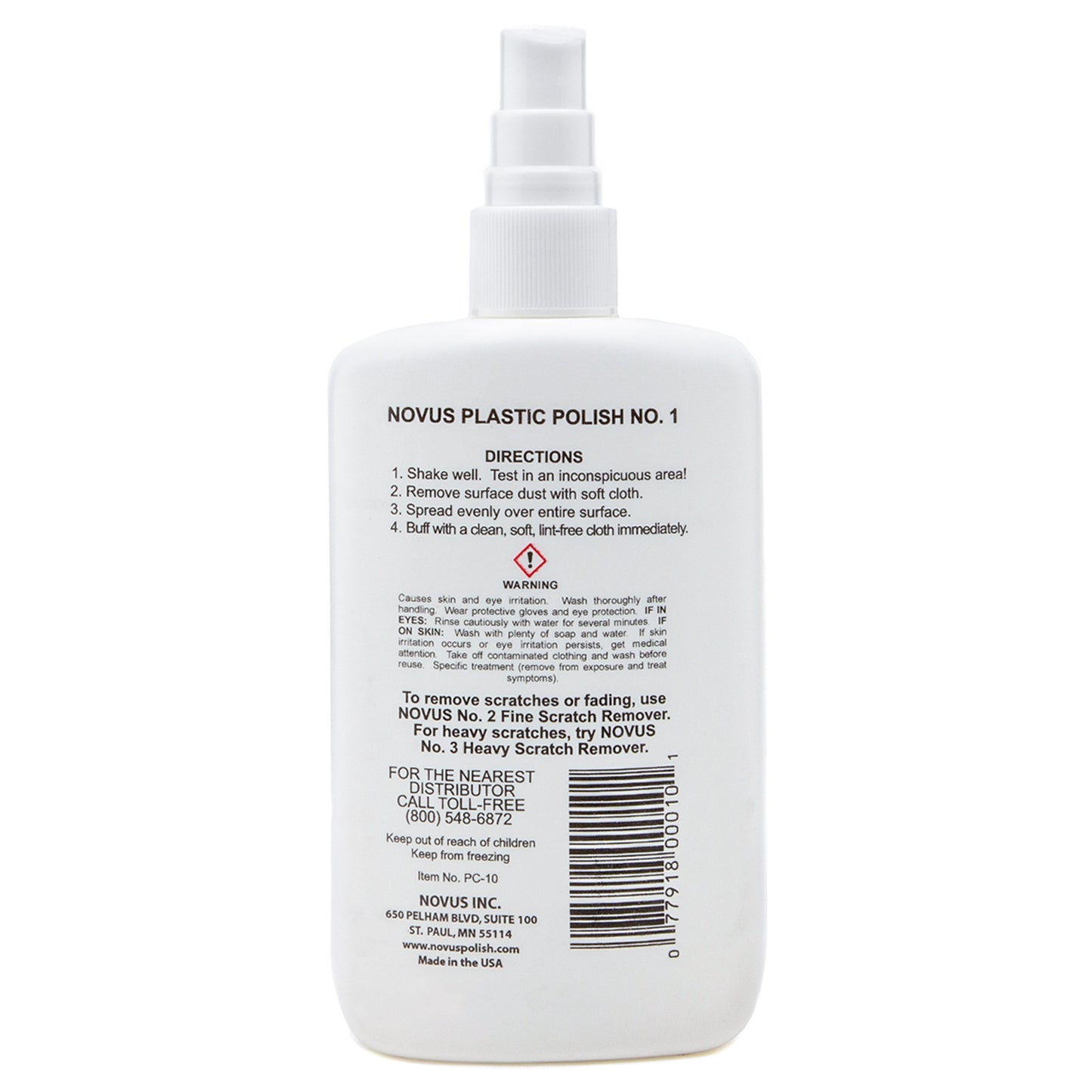Novus - Plastic Clean and Shine - 8oz.