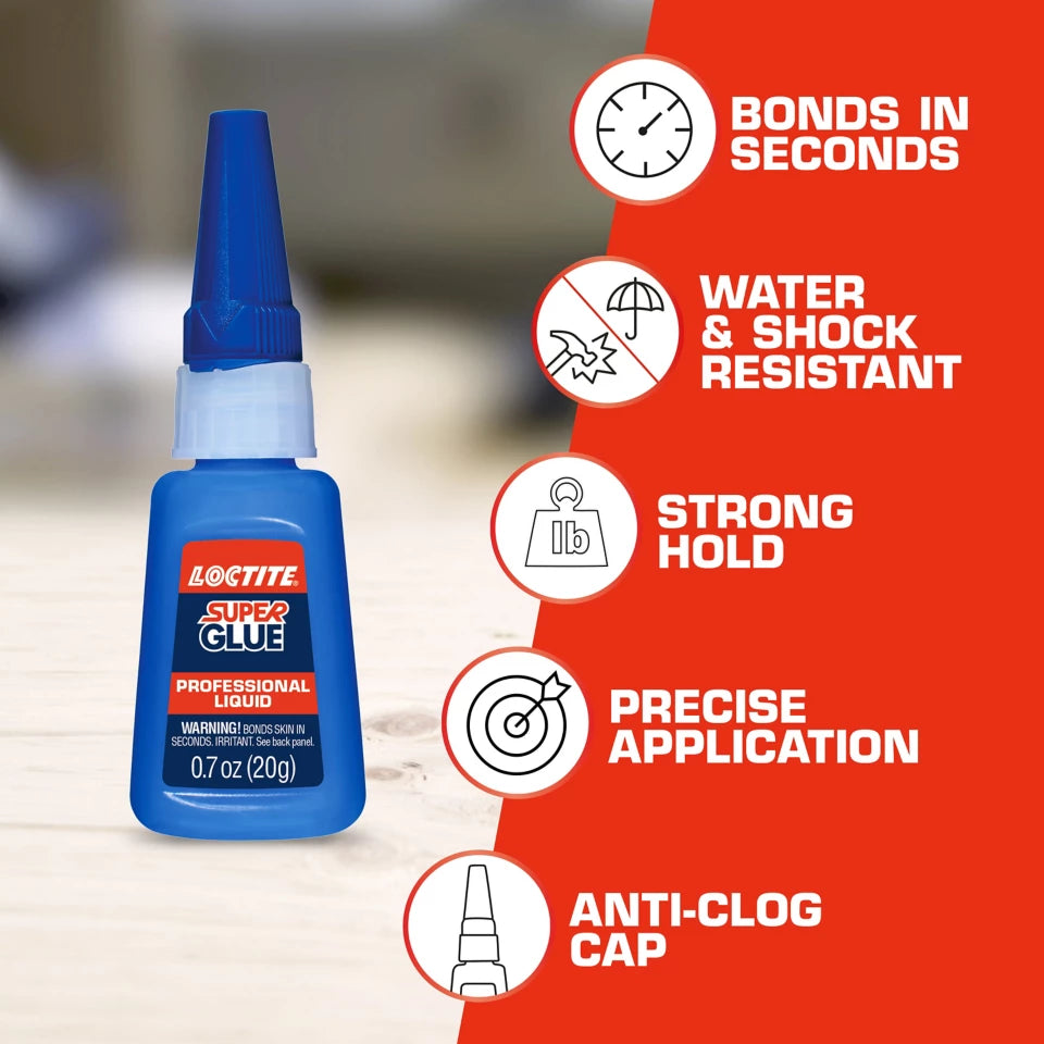 Loctite Super Glue Instant Adhesive - Professional Liquid - 20g bottle