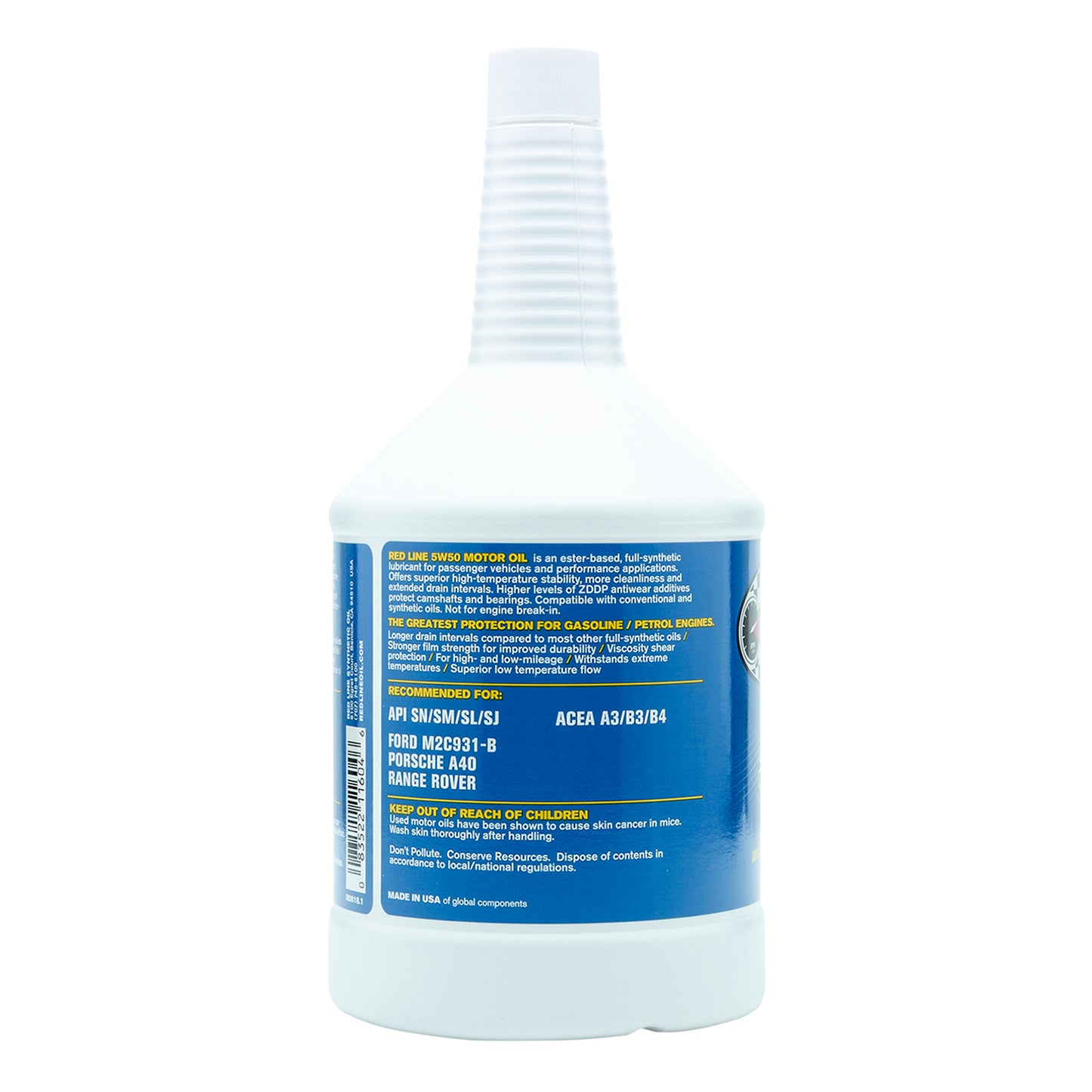 RedLine: 5W50 Motor Oil - 1 quart