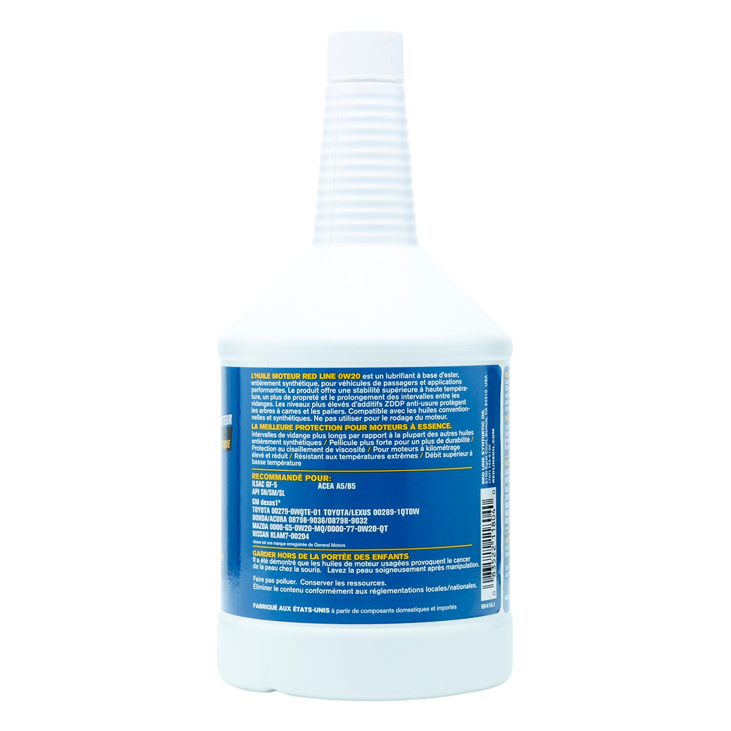 RedLine: 0W20 Motor Oil - quart