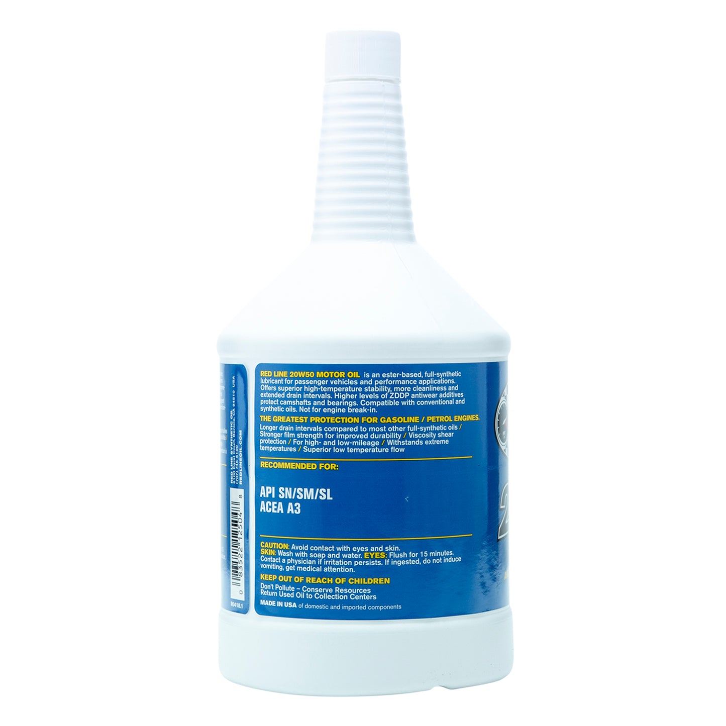 RedLine: 20W50 Motor Oil - quart