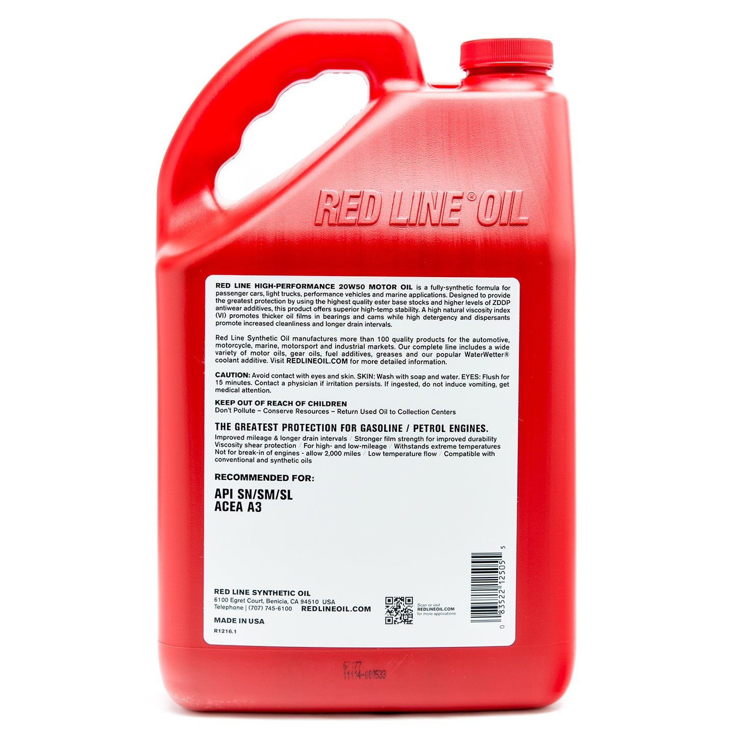 RedLine: 20W50 Motor Oil - gallon