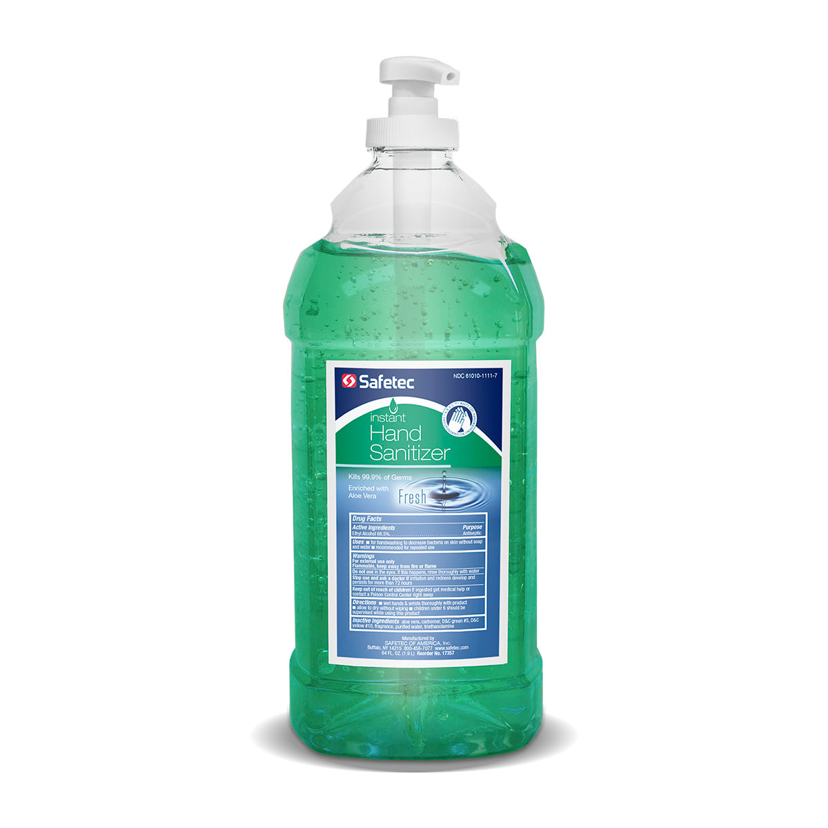 SafeTec - Hand Sanitizer (Fresh Scent) Pump Bottle - 64oz. pump