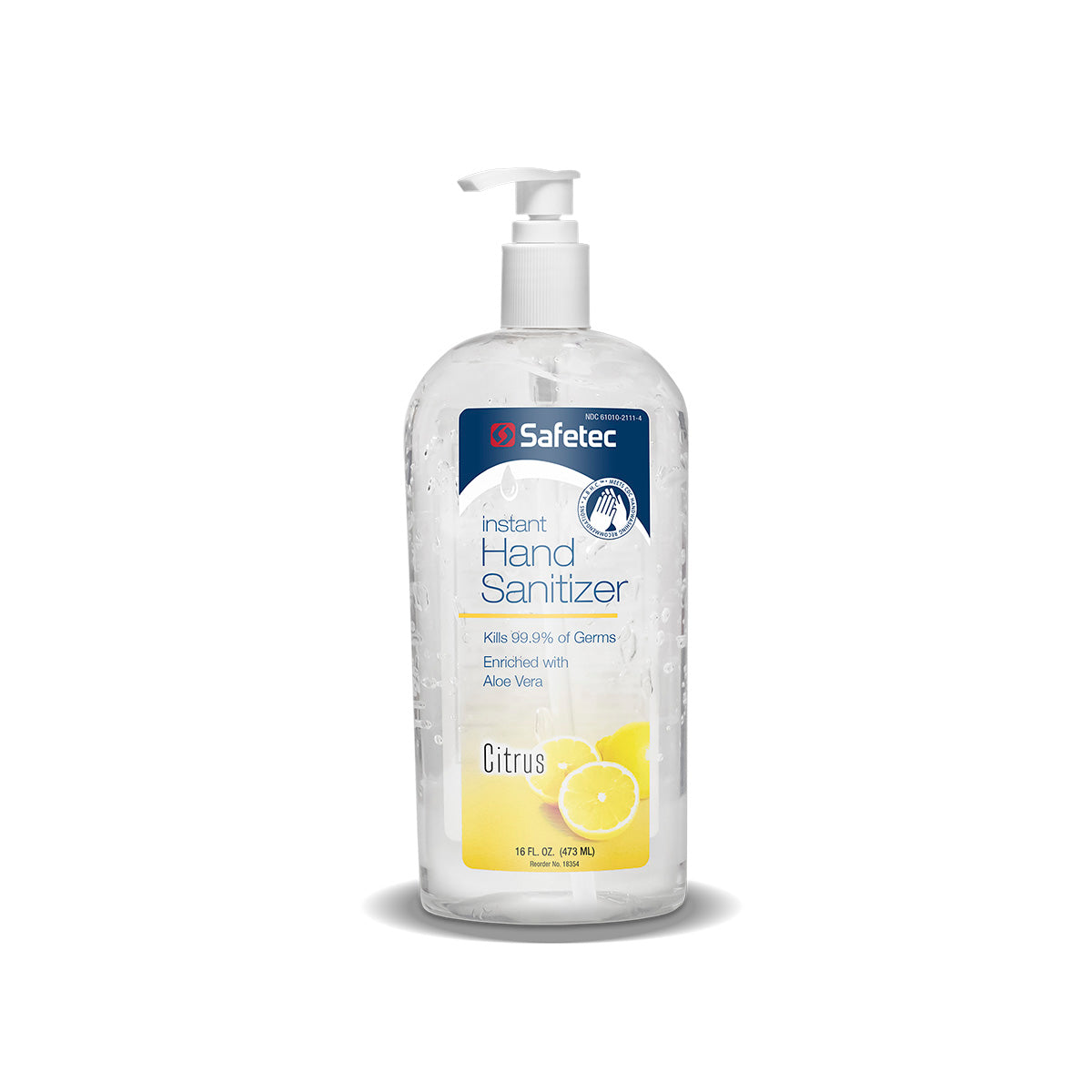 SafeTec - Hand Sanitizer (Citrus) Pump Bottle - 16oz.
