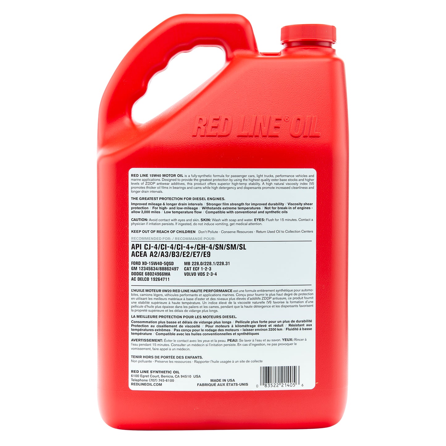 RedLine: 15W40 Diesel Oil - gallon