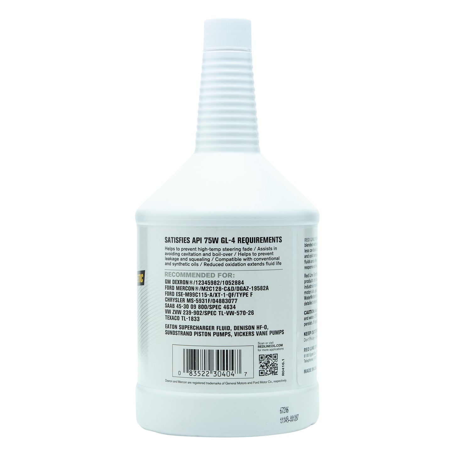 RedLine:  Power Steering Fluid - quart