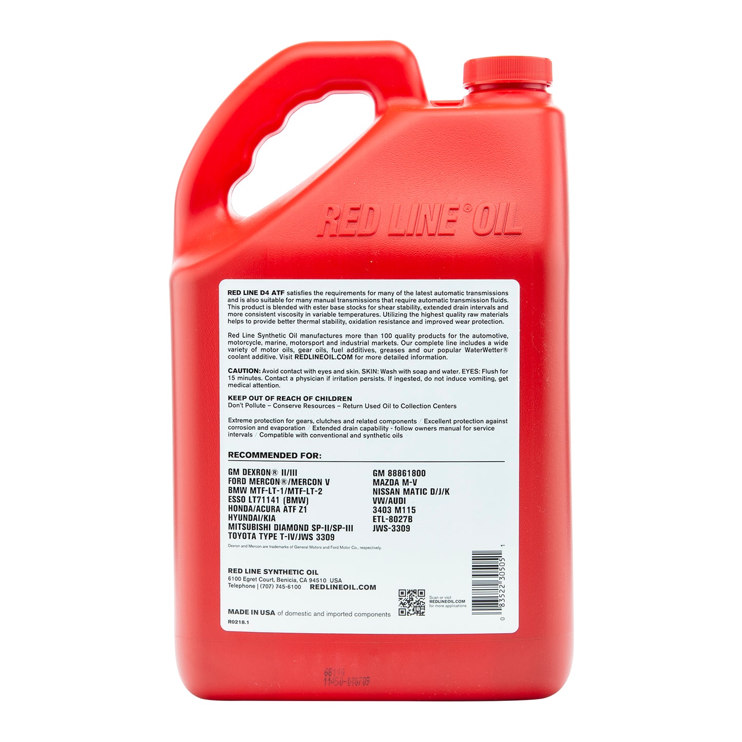 RedLine: 30505 D4 Automatic Transmission Fluid - 1 Gallon