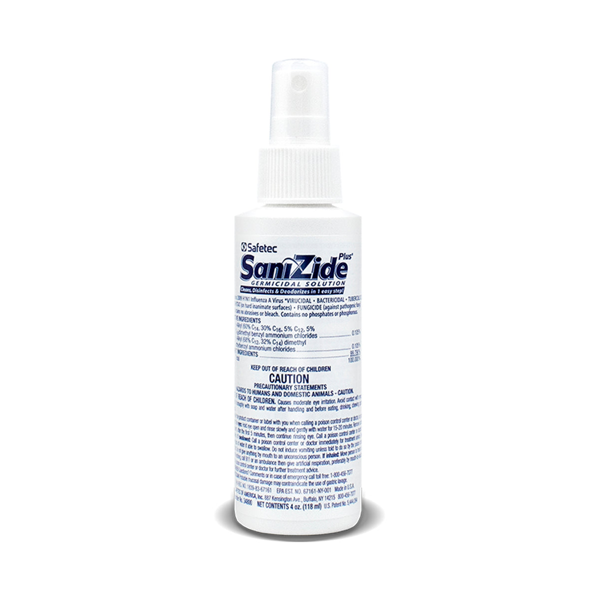 SafeTec - SaniZide Plus® Surface Disinfectant Spray - 4oz. data-zoom=