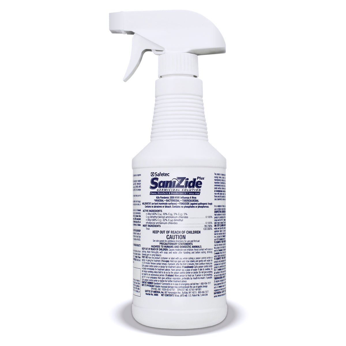 SafeTec - SaniZide Plus® Surface Disinfectant Spray - 16oz. data-zoom=