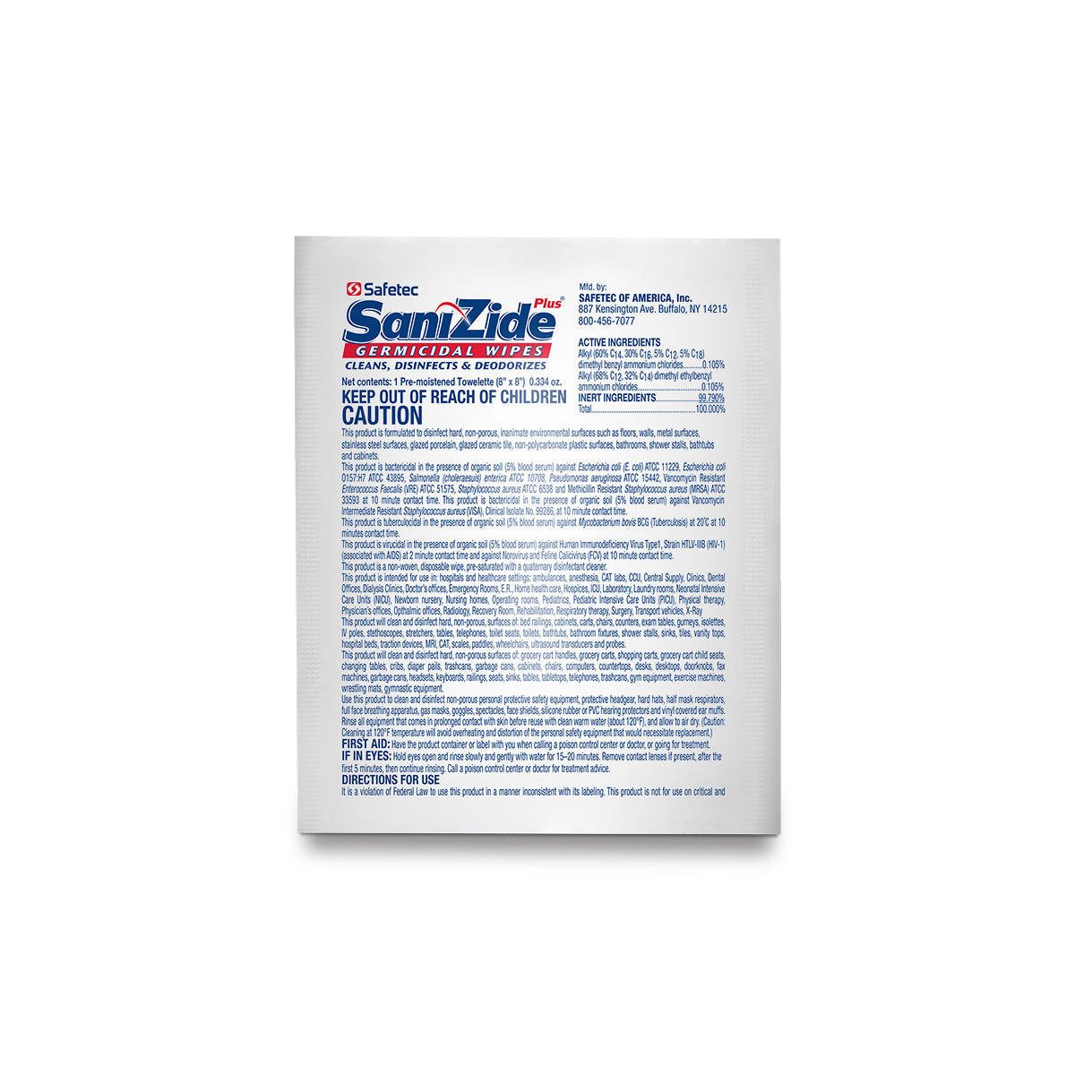 SafeTec - SaniZide Plus® Surface Disinfectant Wipes - 50ct. Box data-zoom=