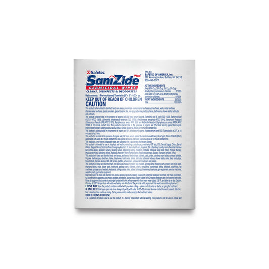 SafeTec - SaniZide Plus® Surface Disinfectant Wipes - 50ct. Box