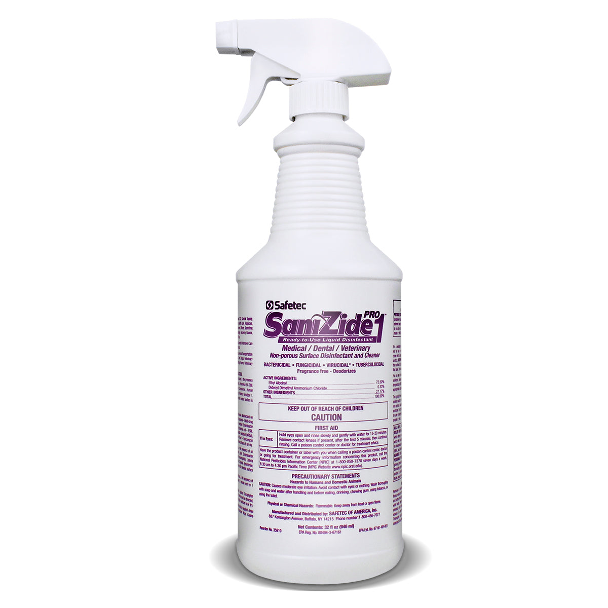 SafeTec  - SaniZide Pro 1® Surface Disinfectant Spray - 32oz. data-zoom=