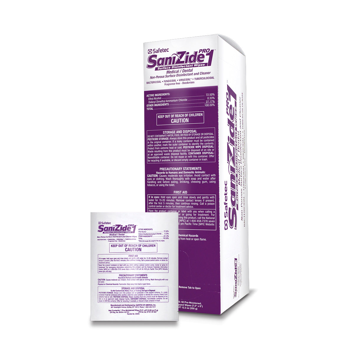 SafeTec - SaniZide Pro 1® Surface Disinfectant Wipes - 50ct.