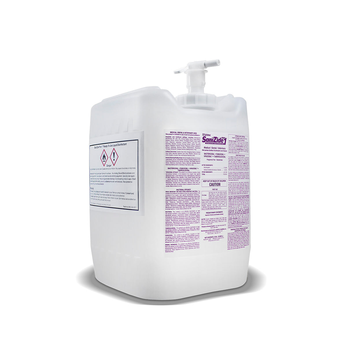 SafeTec - SaniZide Pro 1® Surface Disinfectant Spray - 5Gal. Carboy