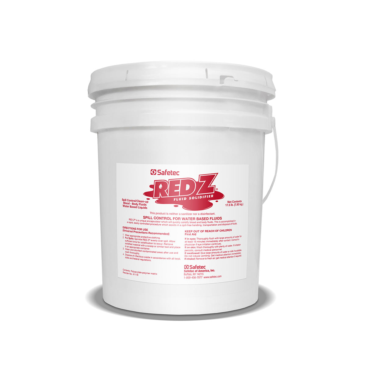SafeTec - Red Z® Spill Control Solidifier Buckets - 17.5lb.