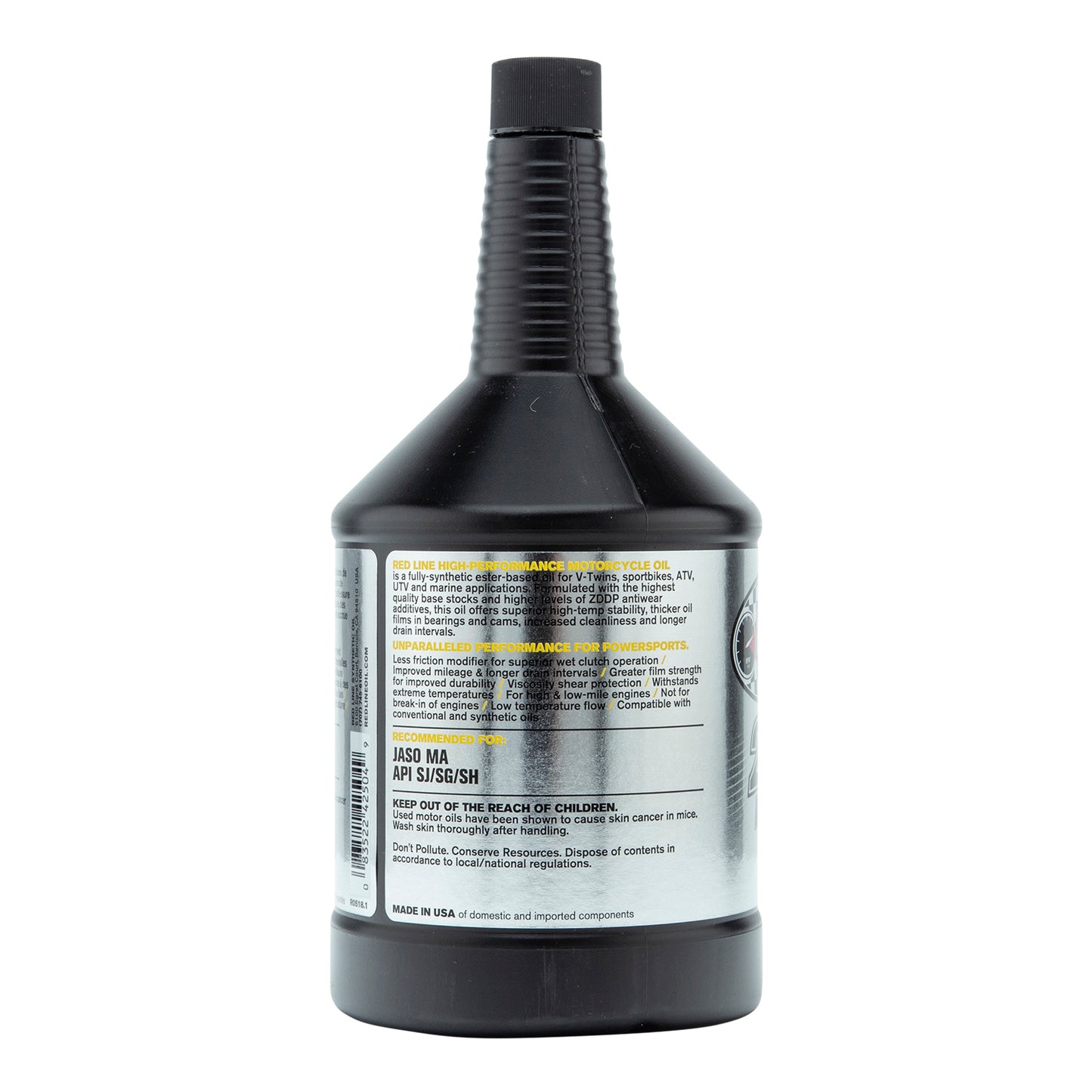 RedLine: 20W50 Motorcycle Oil - quart