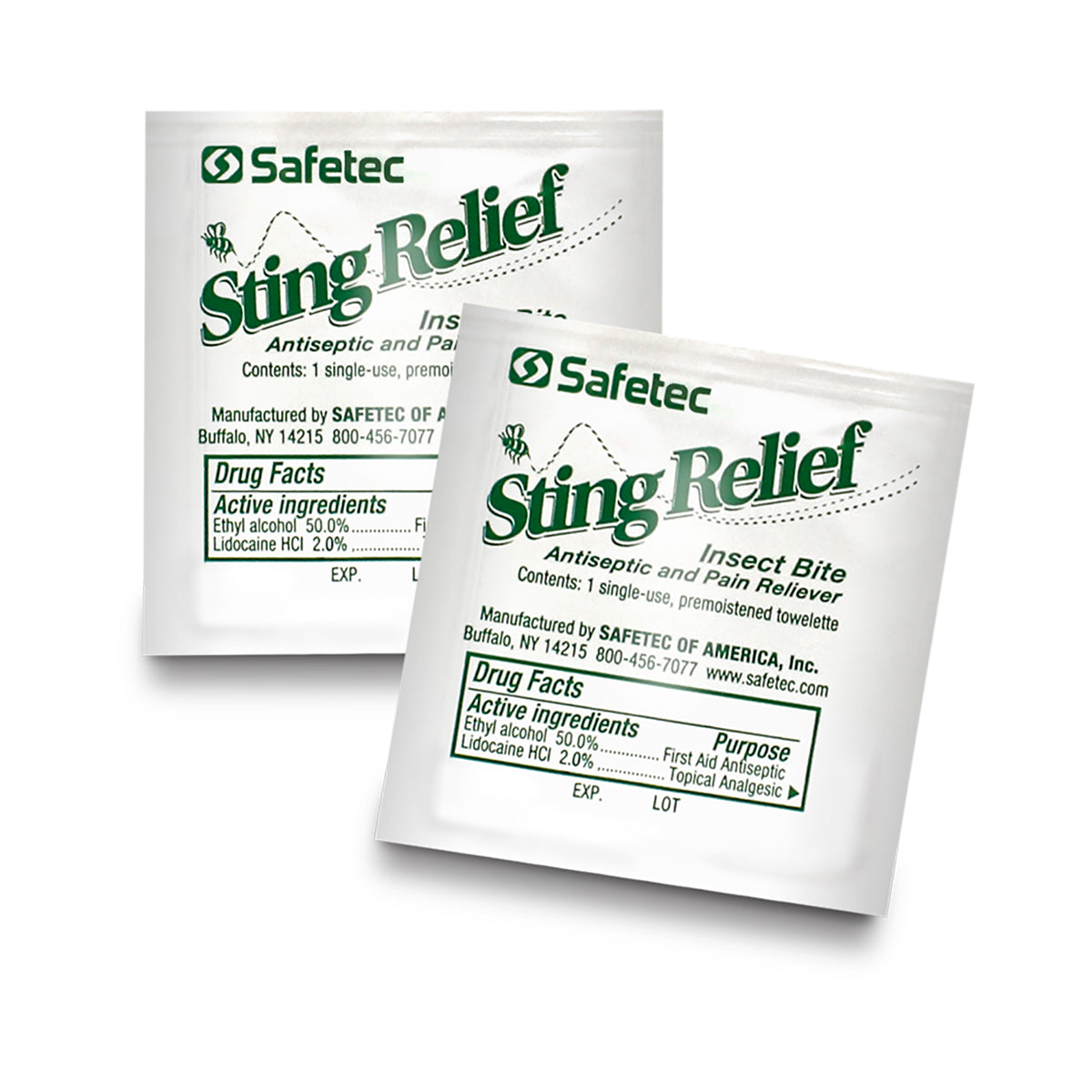 SafeTec - Sting Relief Wipes - 150ct.
