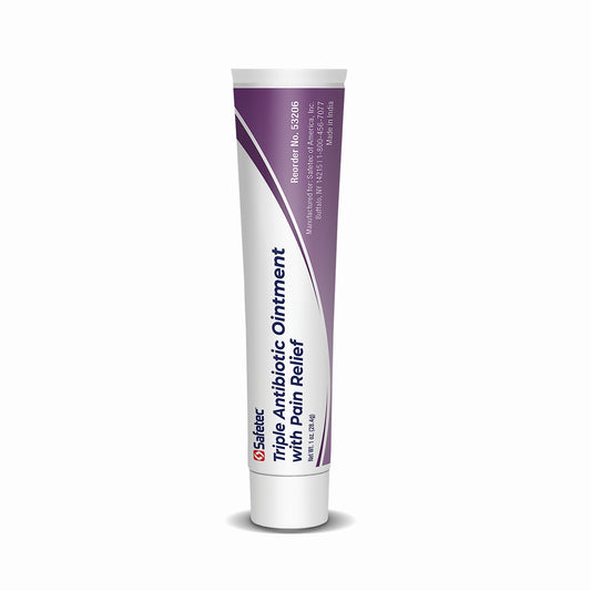SafeTec - Triple Antibiotic Ointment w/ Pain Relief – 1 oz. Tube