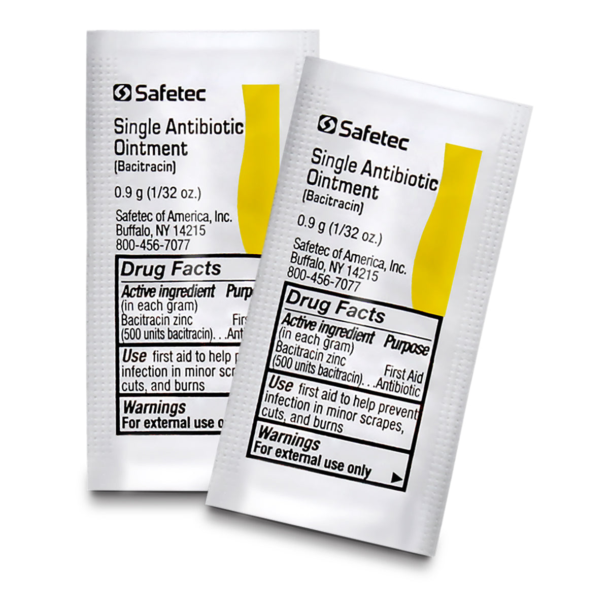 SafeTec - Single Antibiotic Ointment (Bacitracin)- .9g pouch