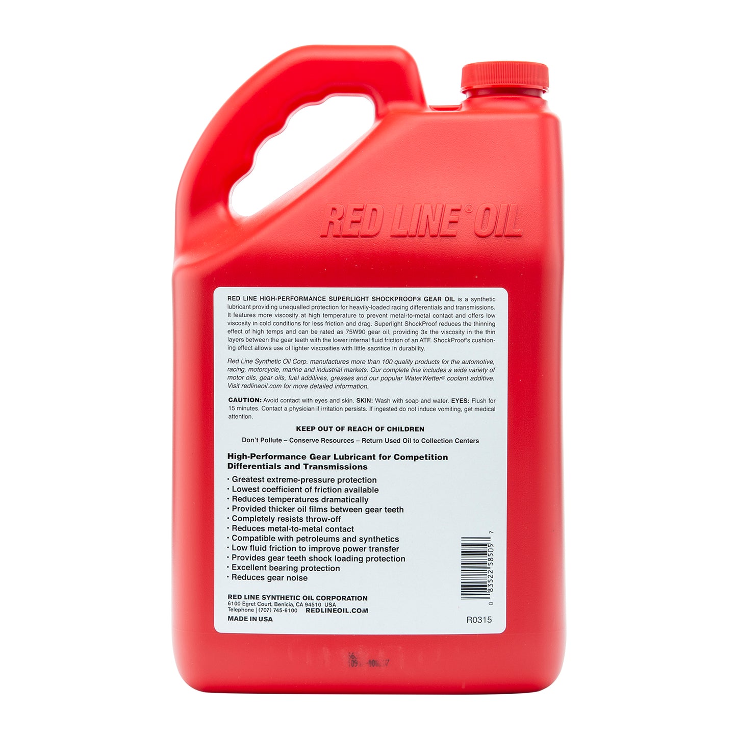 RedLine: SuperLight ShockProof Gear Oil - gallon