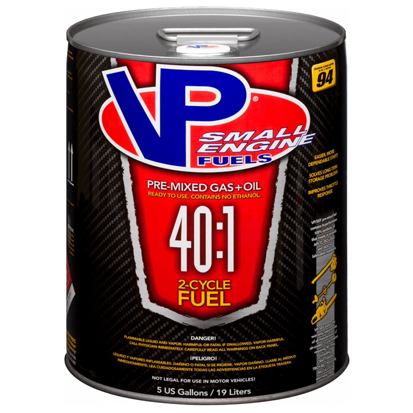 VP: 40:1 Premix Small Engine Fuel - 5 Gallon Pail