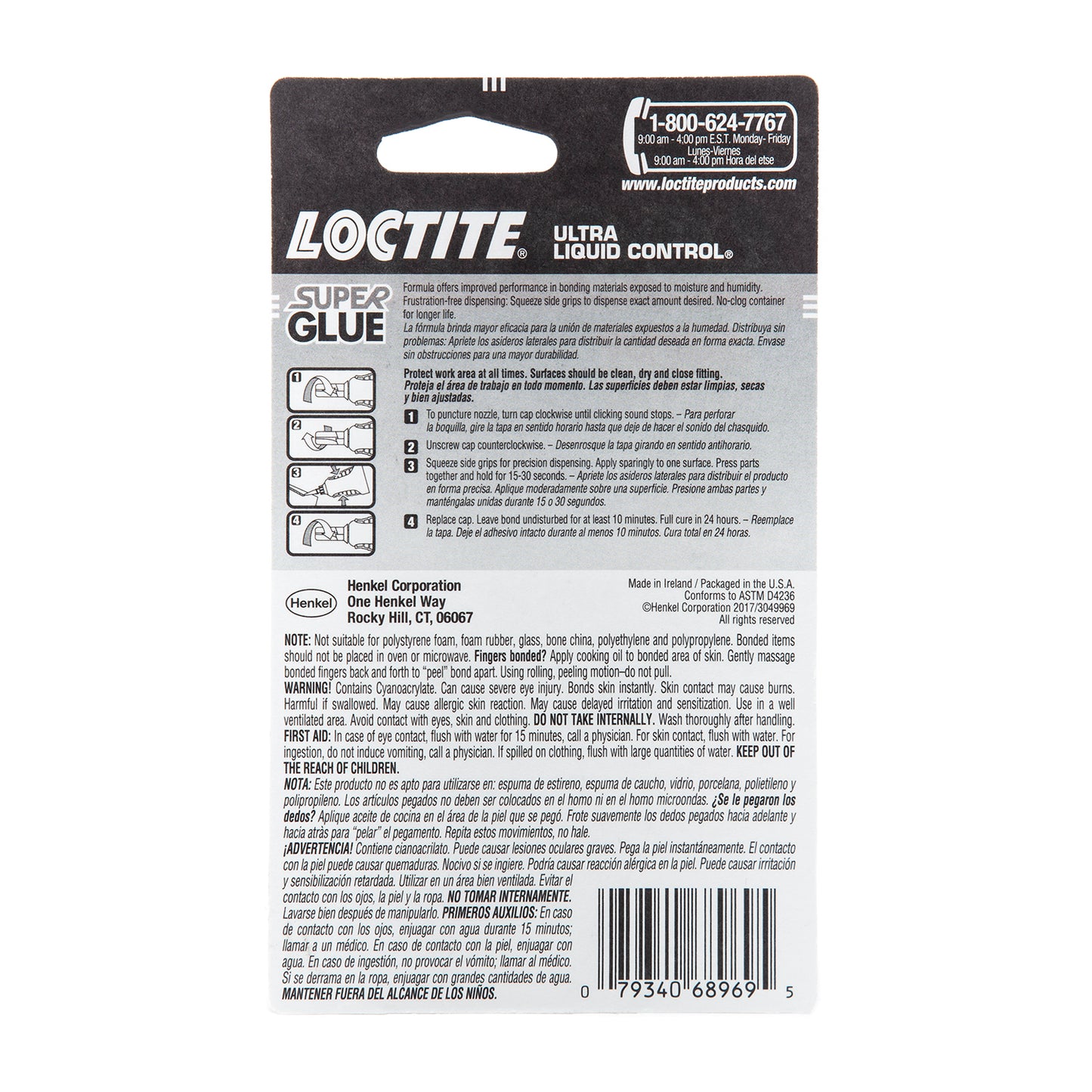 Loctite Super Glue Ultra Liquid Control - Instant Adhesive - 4gm