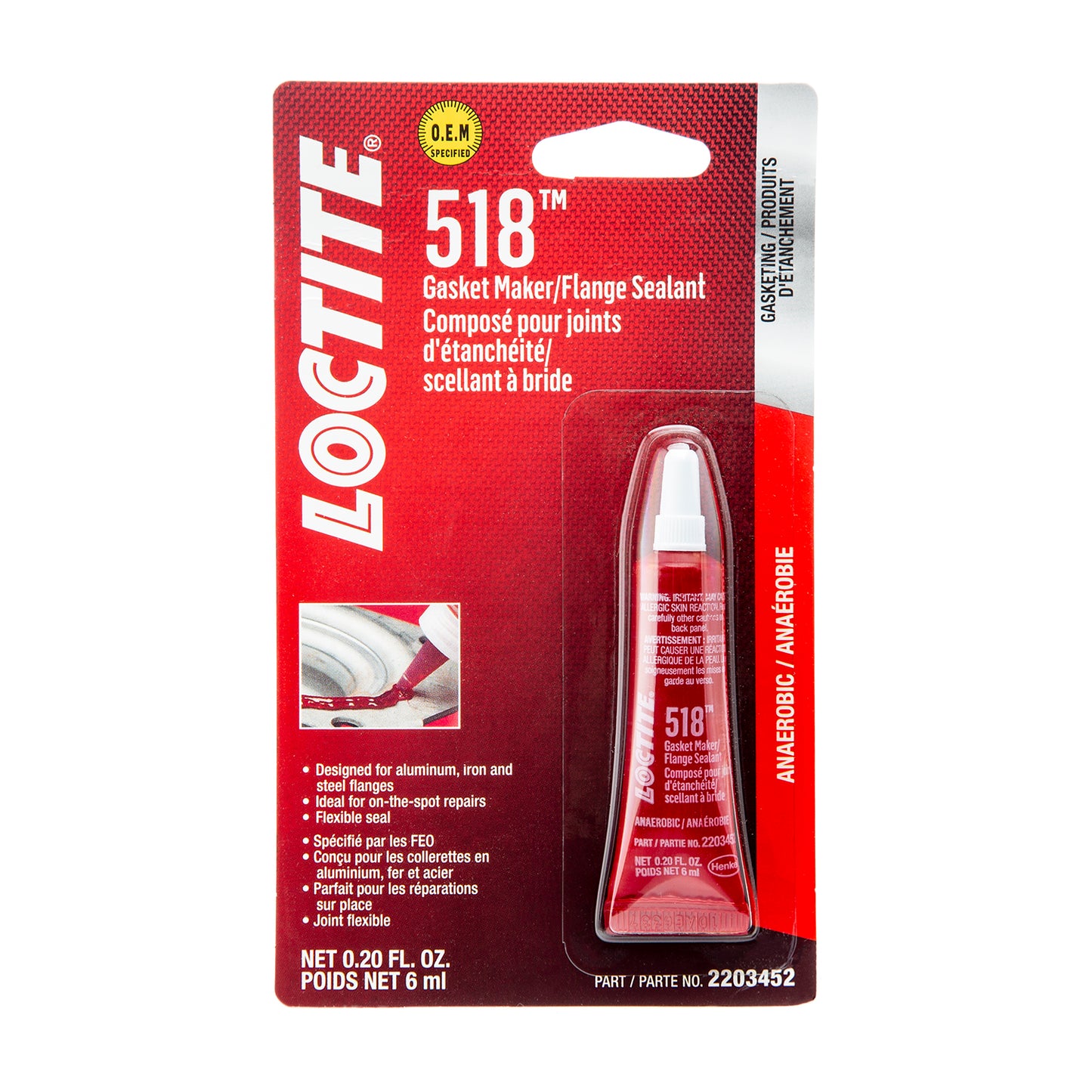 Loctite 518 Gasket Maker / Flange Sealant - 6 ML