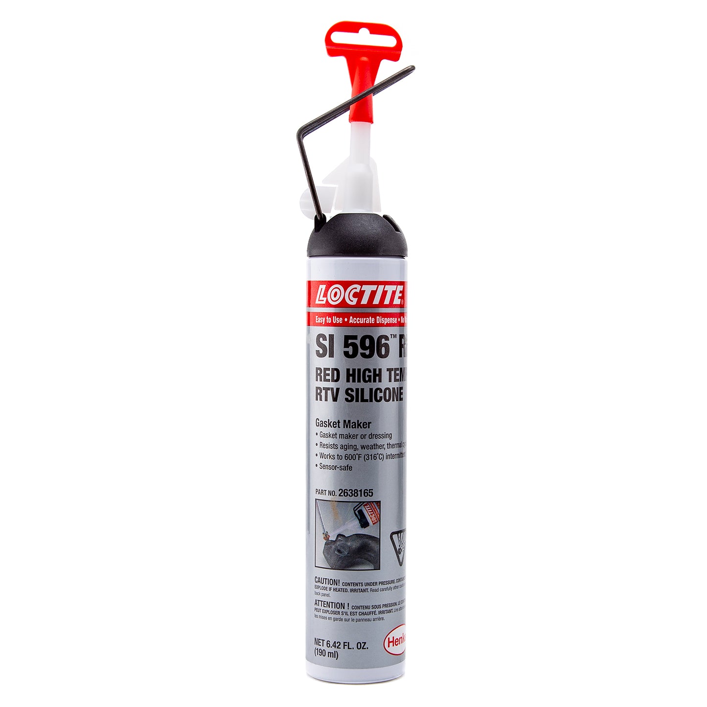 Loctite 596 RTV Red Silicone - Sensor-Safe/Hi-Temp - 190 ML